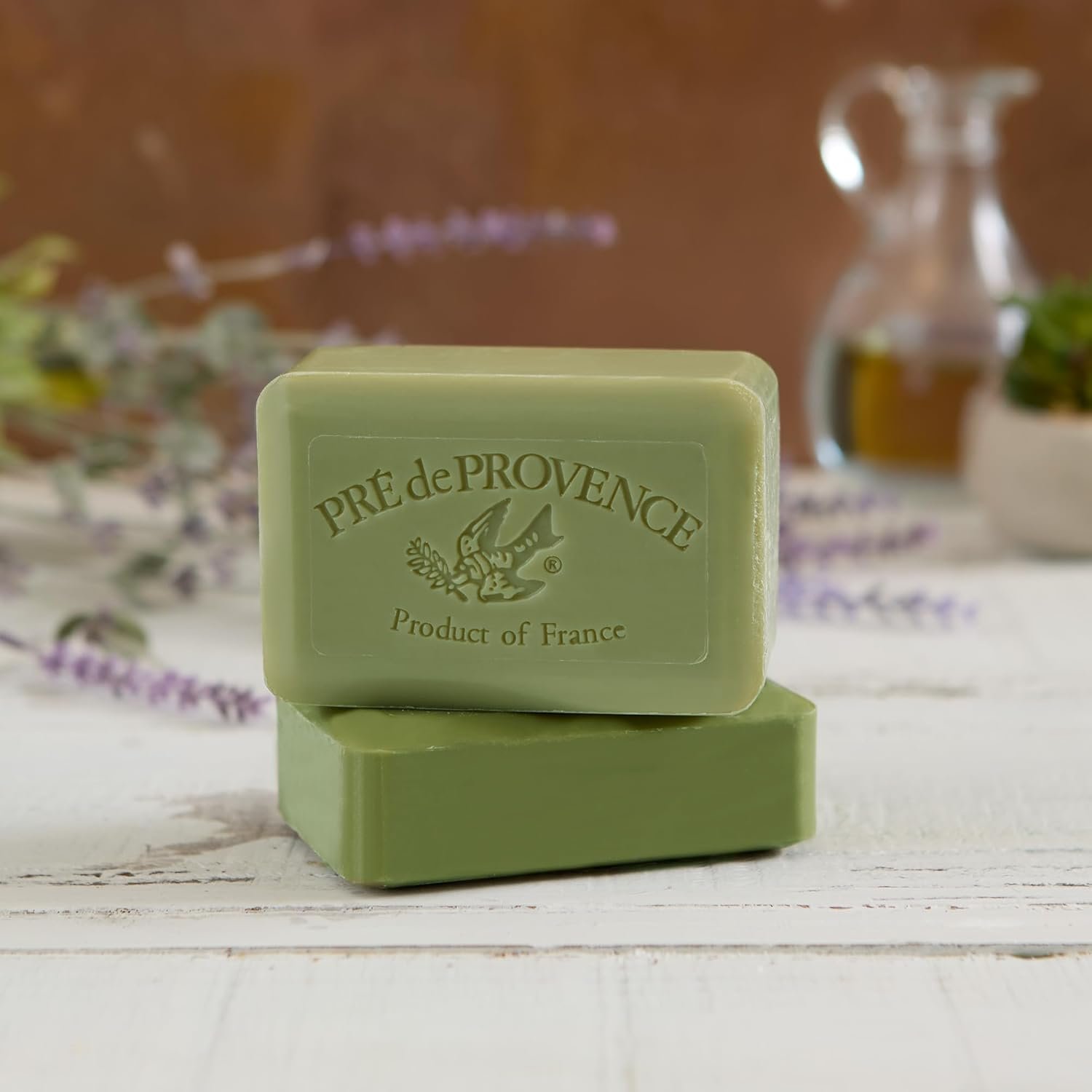 Pre de Provence Artisanal Soap Bar, Natural French Skincare, Enriched with Organic Shea Butter, Quad Milled for Rich, Smooth & Moisturizing Lather, Olive Oil & Lavender, 12.3 Ounce - Image 5