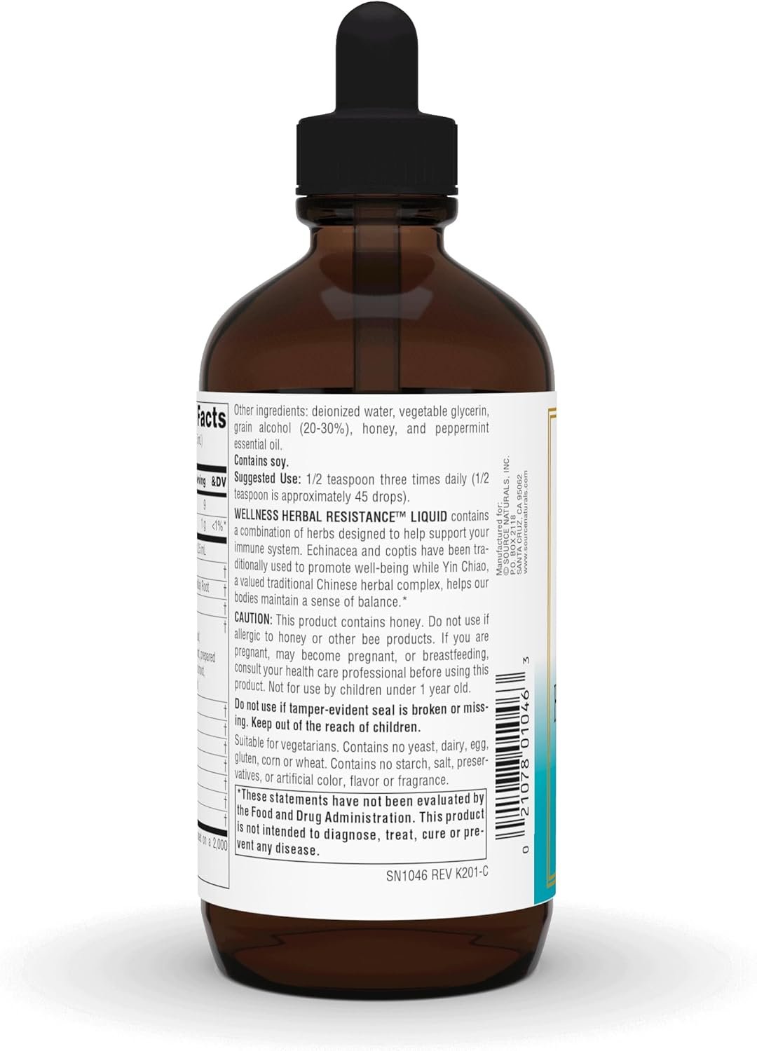 Source Naturals Wellness Herbal Resistance Liquid Immune Defense Supplement and Immunity Booster with Echinacea, Elderberry and Yin Chiao - 8 Fluid Oz - Image 3