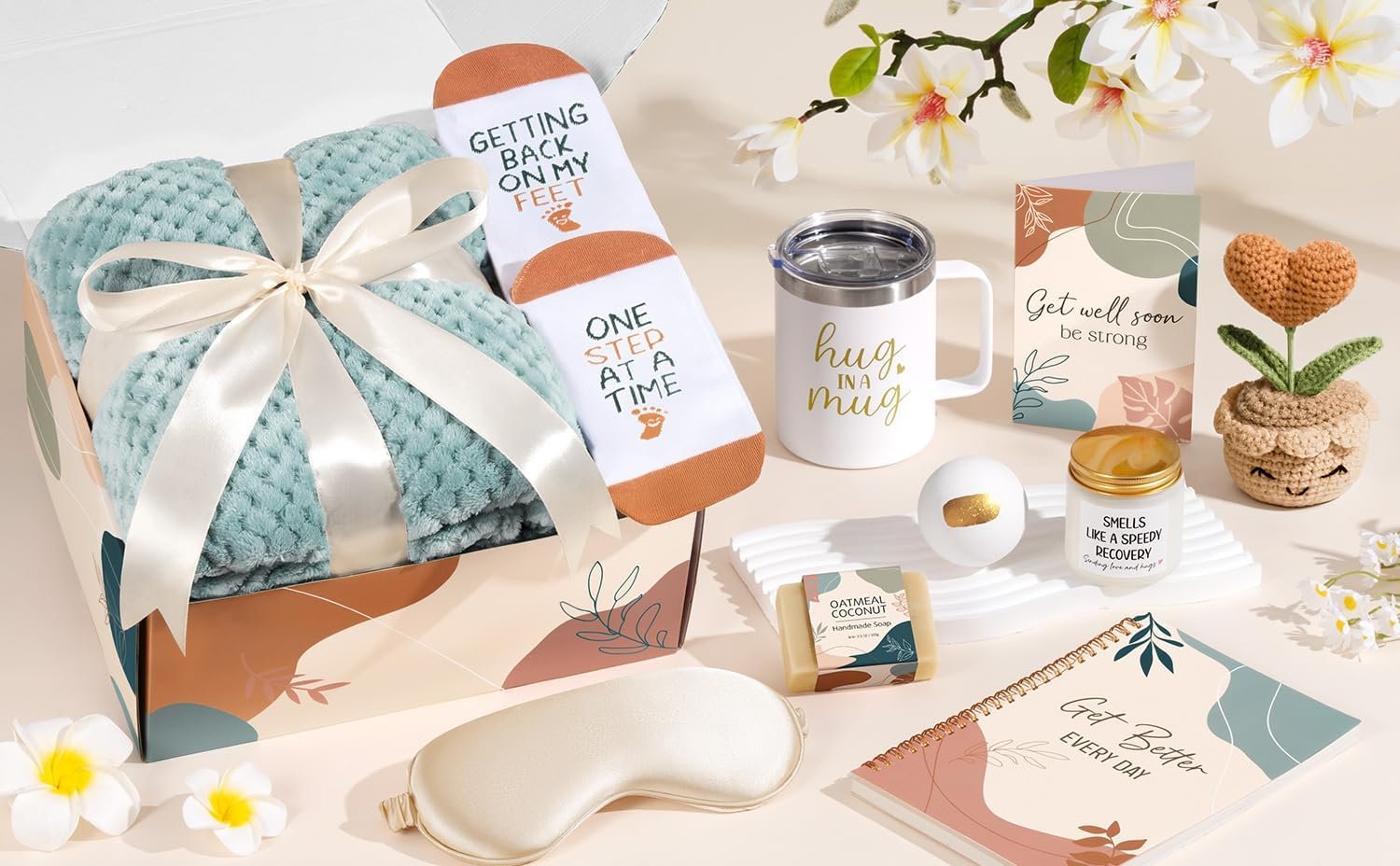 Get Well Gifts for Women After Surgery Recovery, Get Well Soon Gift Baskets for Women Chemo Care Package, Thinking of You Cancer Care Gifts for Sick Friends, Feel Better Encouragement Comfort Gift Box - Image 9