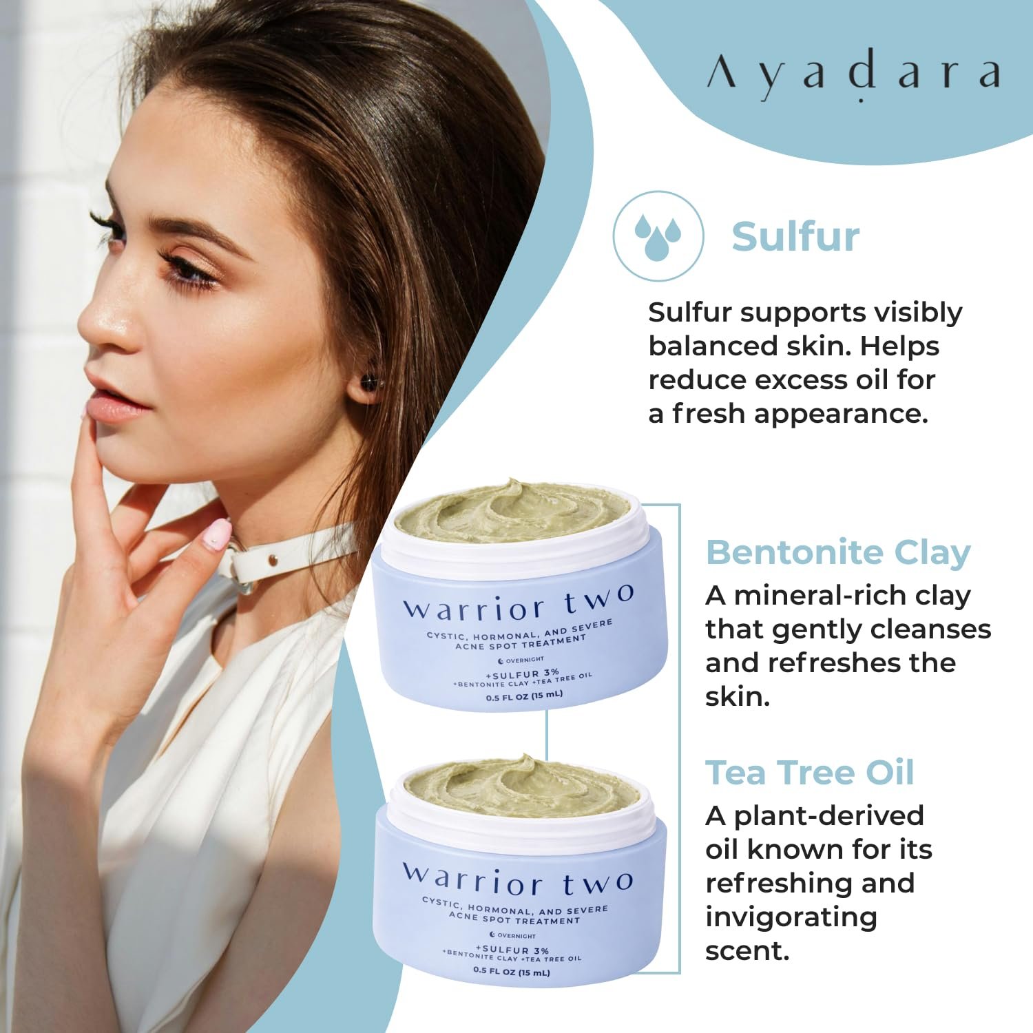 Cystic Acne Spot Cream Overnight Hormonal Acne-Prone Skin for Face & Body Sulfur Cream for Women Men & Teens Effective for Stubborn Breakouts 120 Uses - Image 6