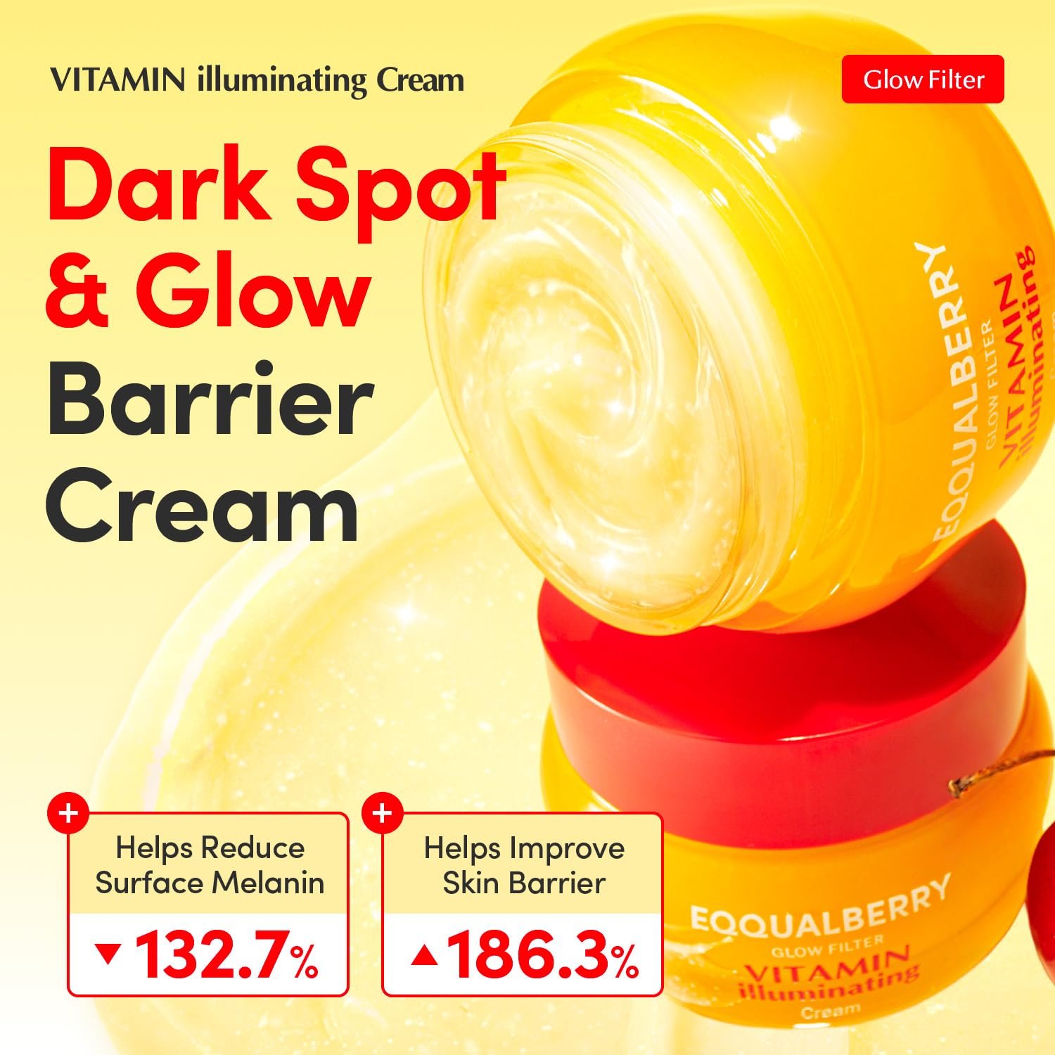 EQQUALBERRY Vitamin Illuminating Cream – Vitamin C & 5% Niacinamide + 3% TXA | Dark spots Cream | Ceramide Barrier Strength | Glowy, Lightweight Hydration (1.69 fl.oz / 50ml) - Image 2