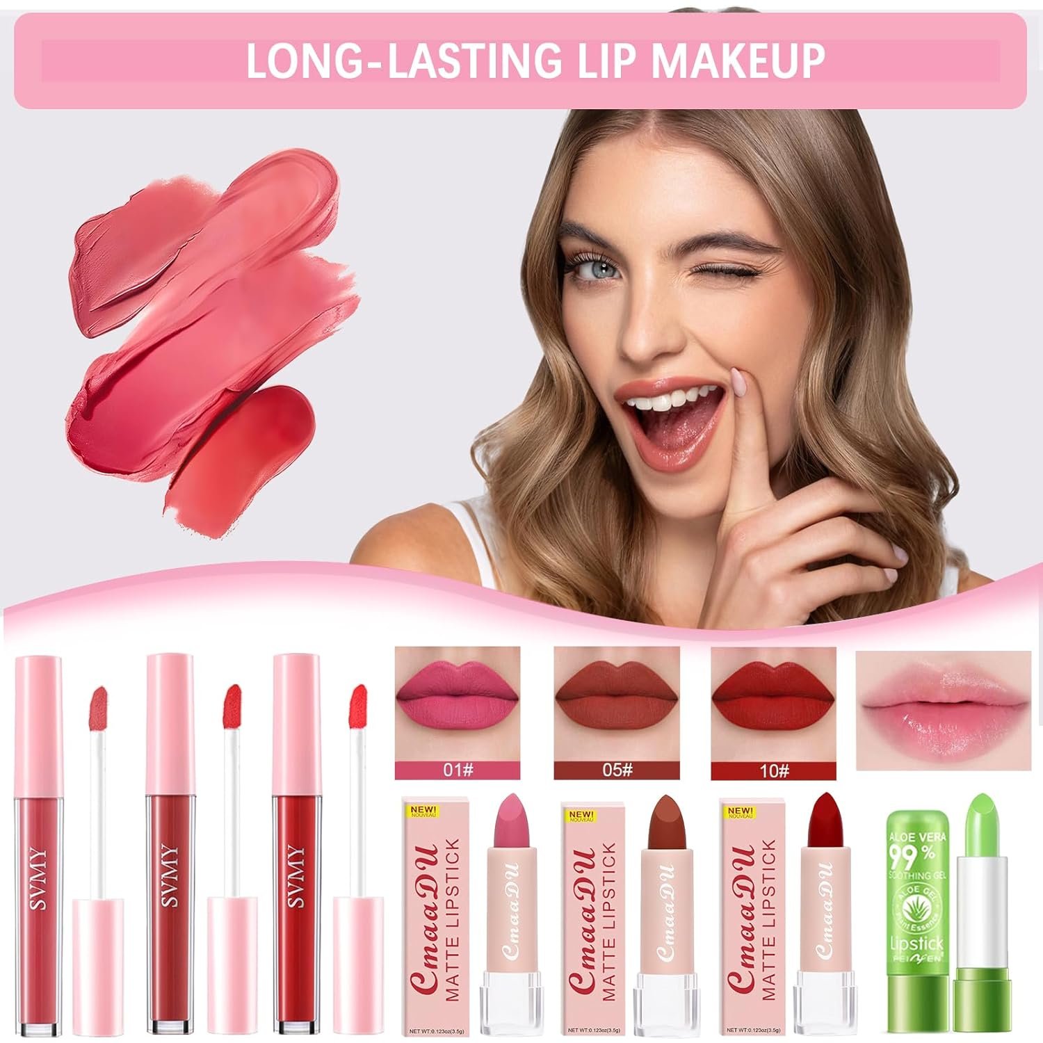 All in One Makeup Kit Makeup Set for Women Full Kit, Make Up Gift Set for Women Teens Girls, Makeup Essential Bundle Includes Eyeshadow Foundation Lipsticks Mascara Eyeliner Cosmetic Brush Set - Image 6