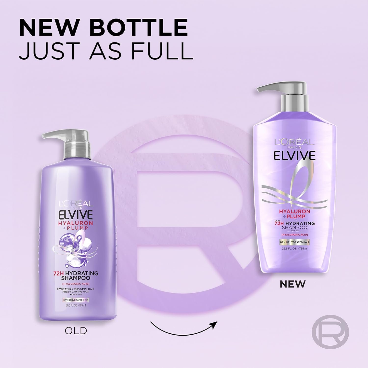L'Oreal Paris Elvive Hyaluron Plump Shampoo and Conditioner Set for Dehydrated, Dry Hair with Hyaluronic Acid Care Complex, 1 Kit (2 Products) - Image 8