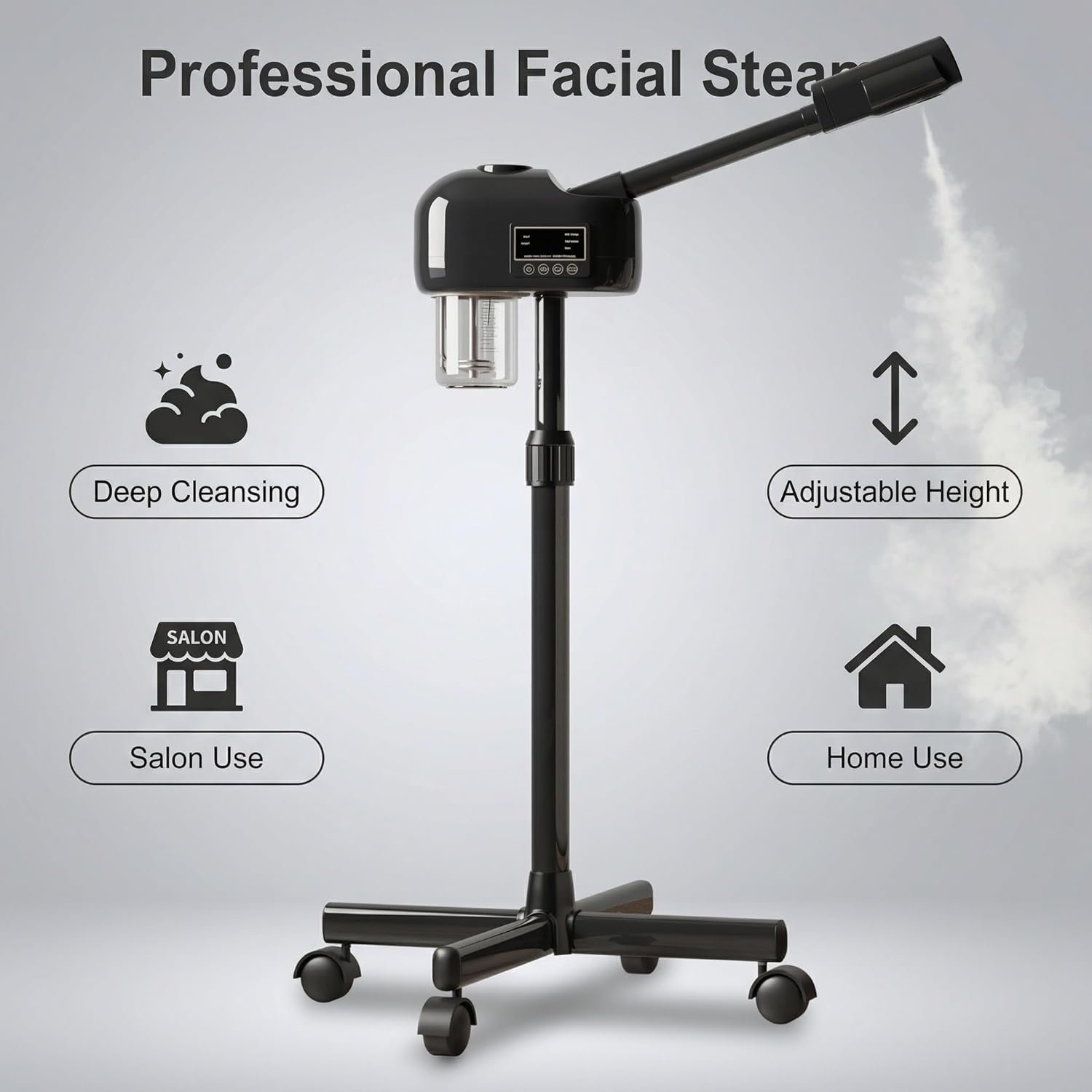 Facial Steamer, Professional Facial Steamer with Hot Mist for Esthetician, Facial Steamers Home Facial Spa, Face Steamer for Facial Deep Cleaning – Professional Home Facial Spa Steamer with Hot Mist. - Image 3