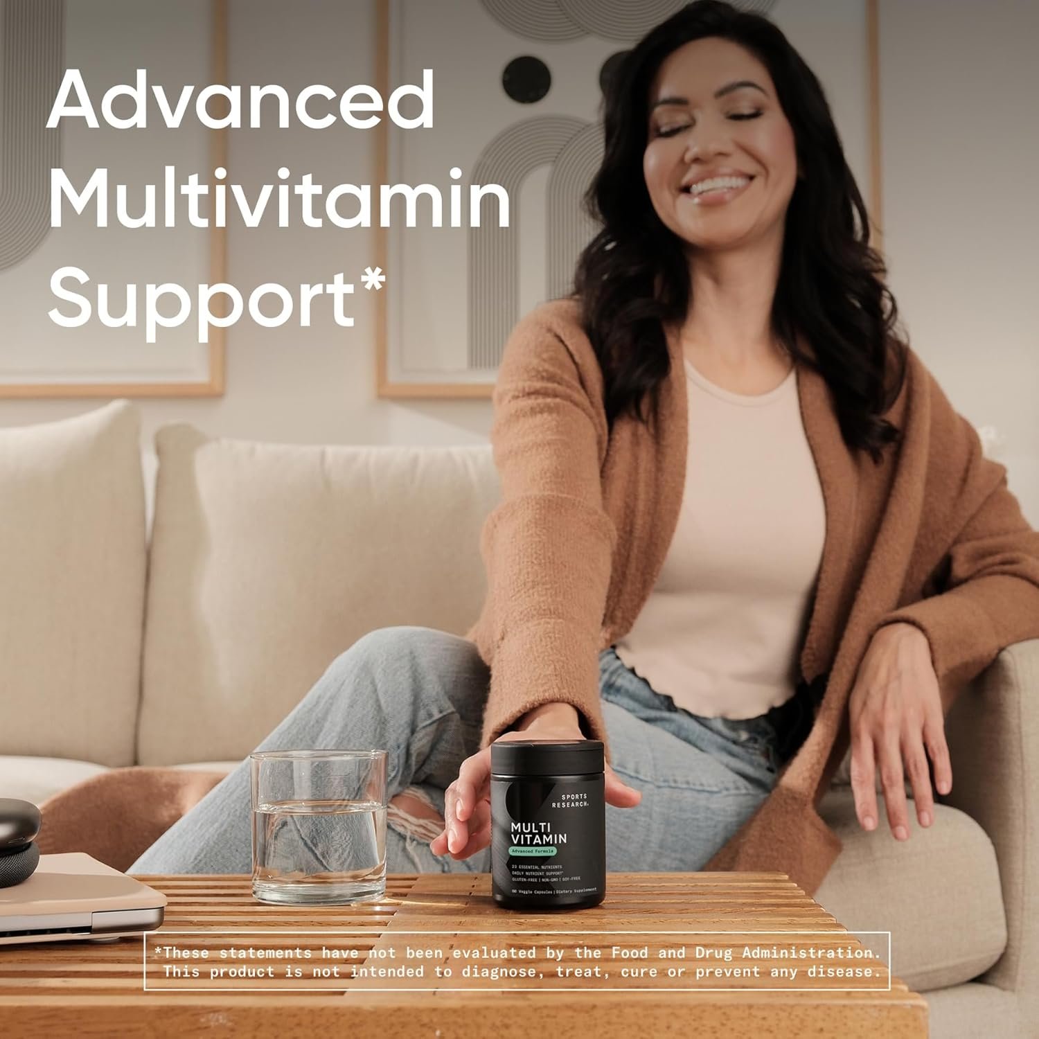 Sports Research® Multivitamin – Advanced Formula - 23 Essential Vitamins & Minerals with CoQ10 & Iodine - Daily Nutrient Support*- Non-GMO Tested & Gluten-Free -60 Veggie Capsules - Image 8