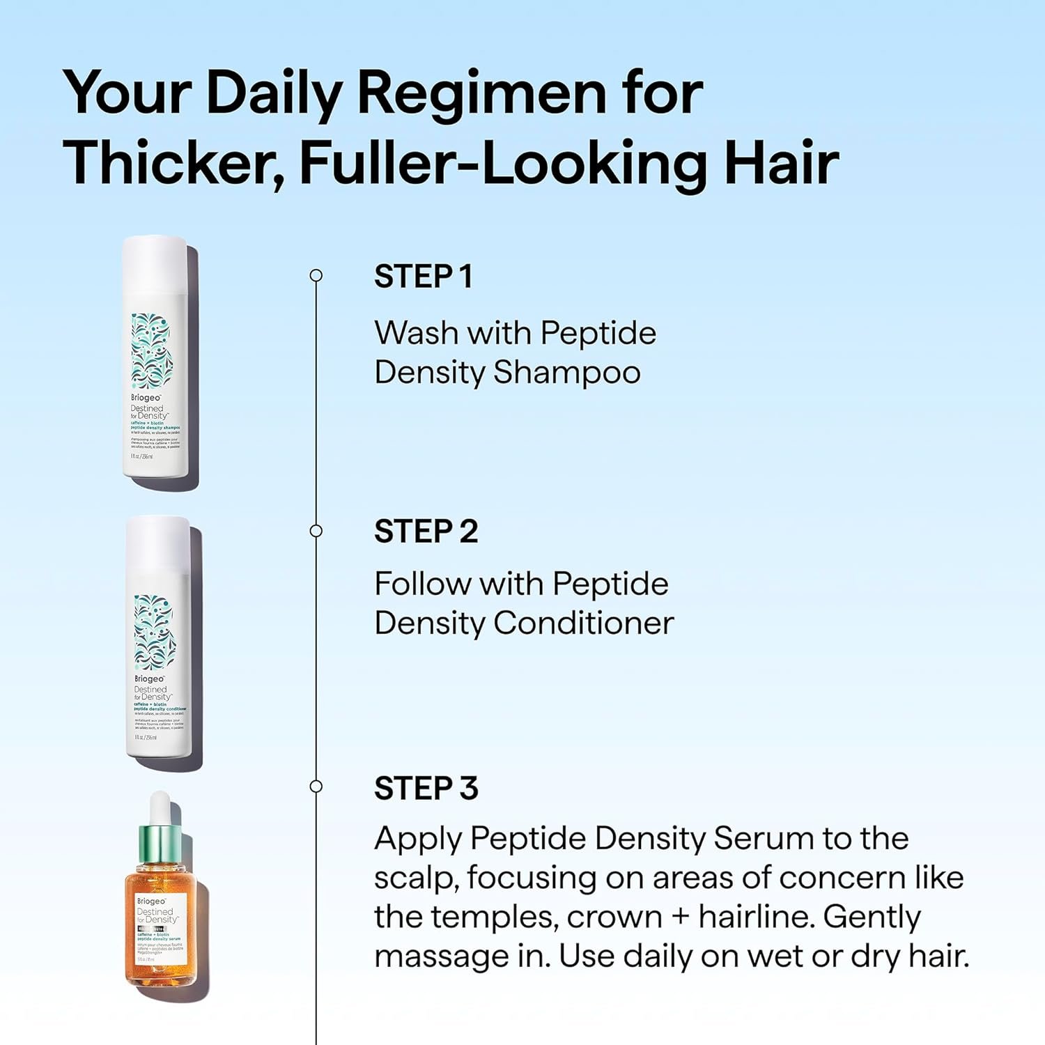 Briogeo Destined for Density Caffeine + Biotin Peptide Density Shampoo | Increases Hair Thickness and Volume for Fine or Thinning Hair | Sulfate-Free | Vegan & Cruelty-Free - Image 10
