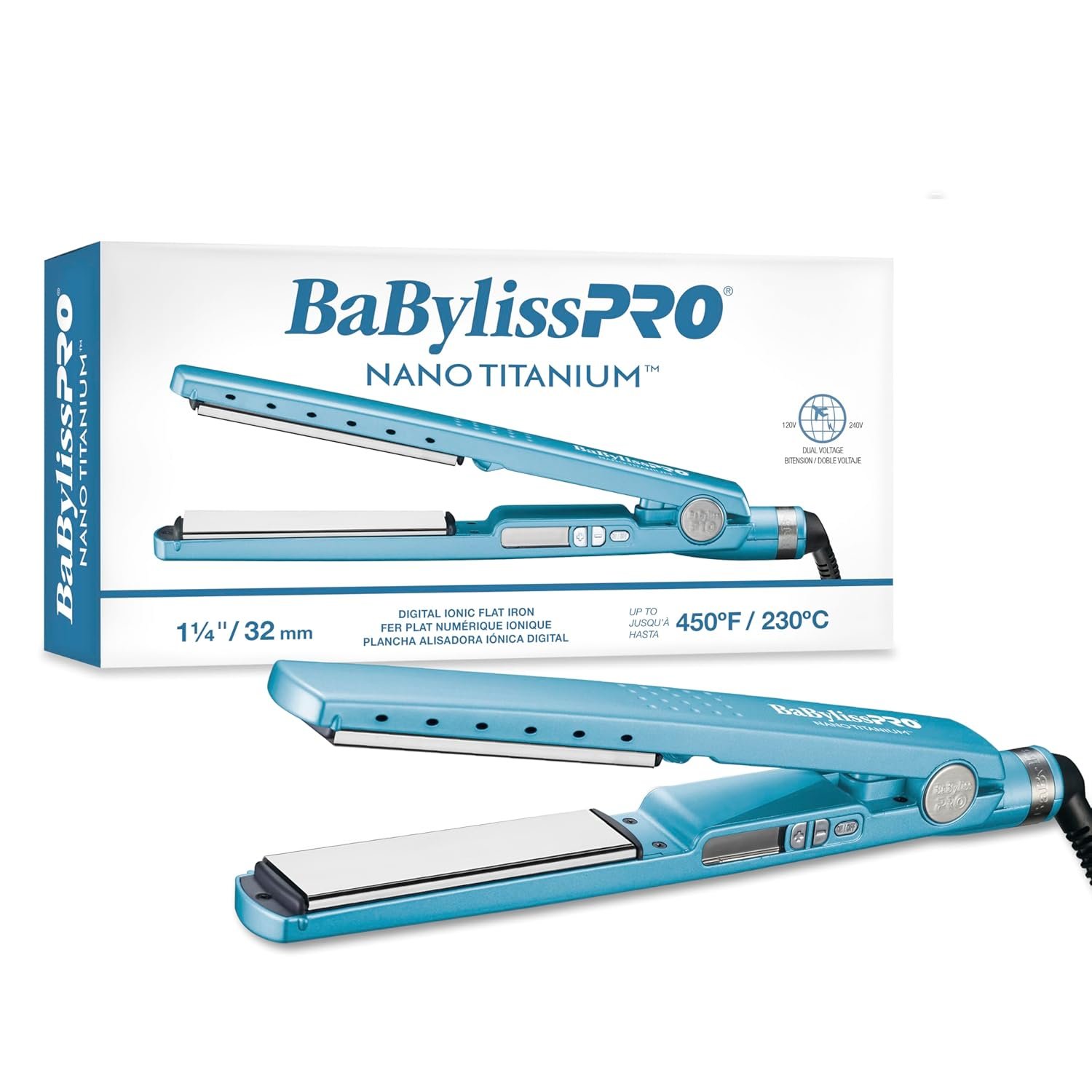 BabylissPRO Nano Titanium Ionic Hair Straightener, Professional Flat Iron for All Hair Types - Image 10