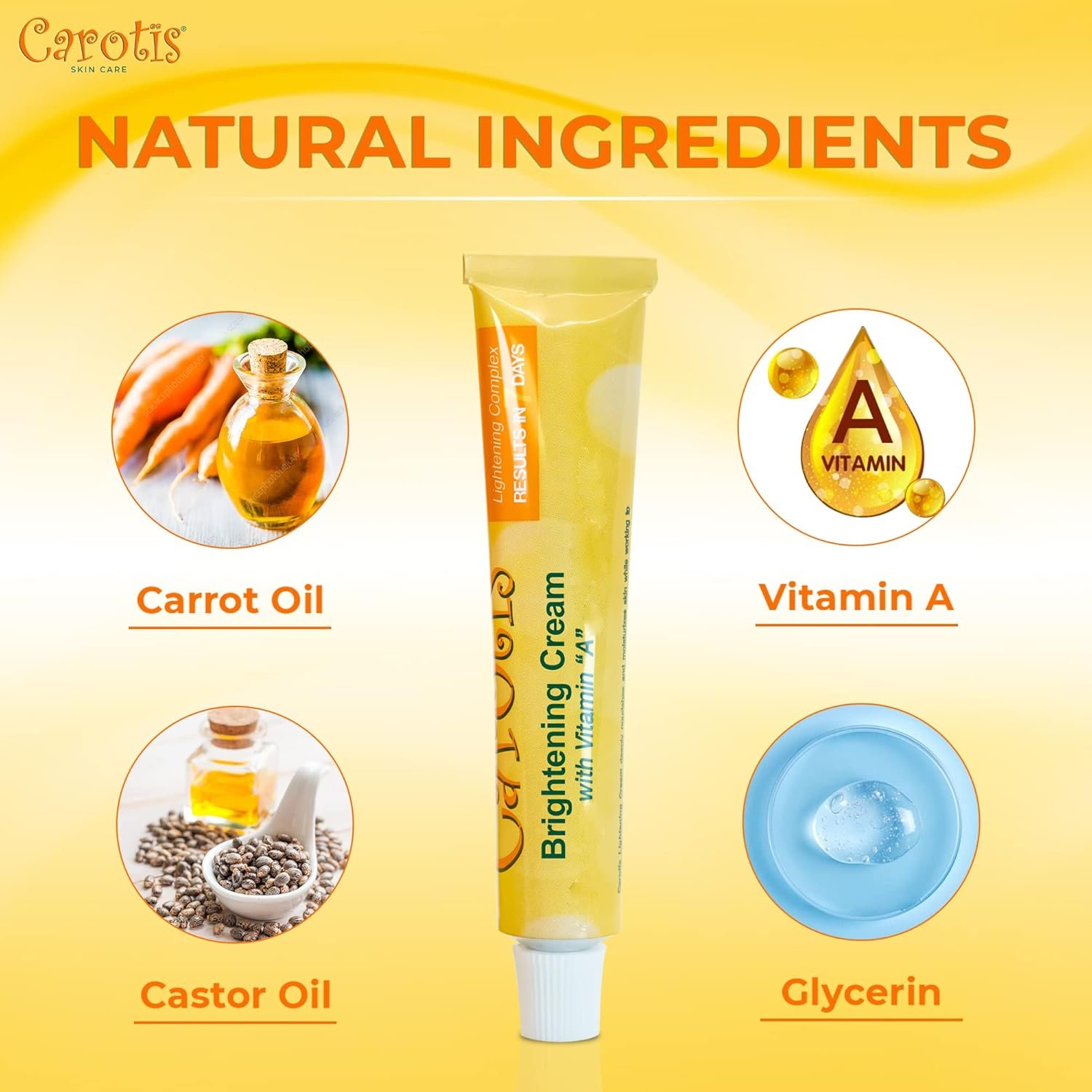 CAROTÏS Skin Brightening Cream - 1 fl oz / 30 ml - Brightening Cream For Face, Body, Hands, Elbows, Knuckles - Image 2