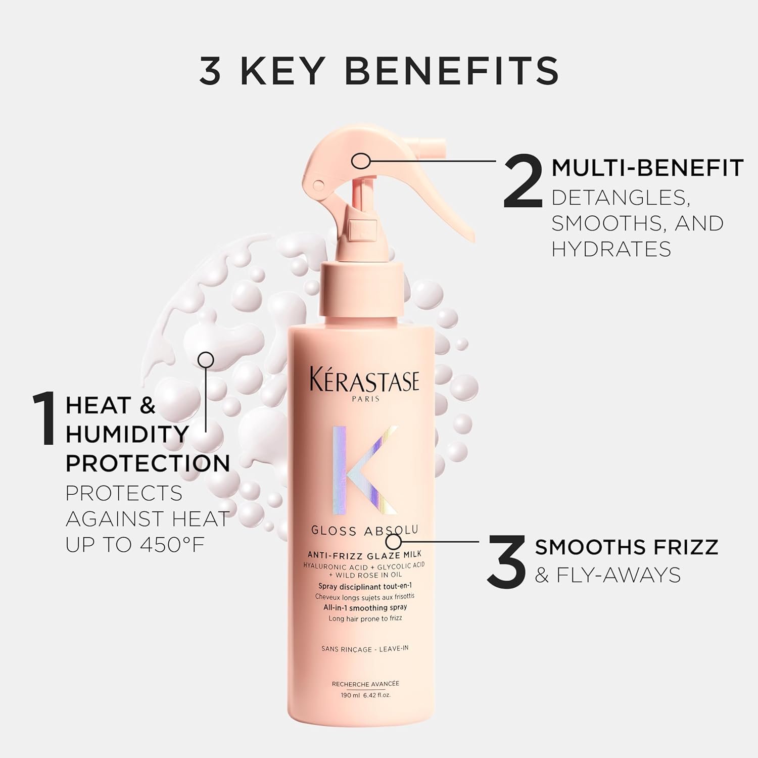 Kérastase, Gloss Absolute Shampoo Conditioner Heat Protection Trial Kit for Long Frizz Prone Hair - Image 6