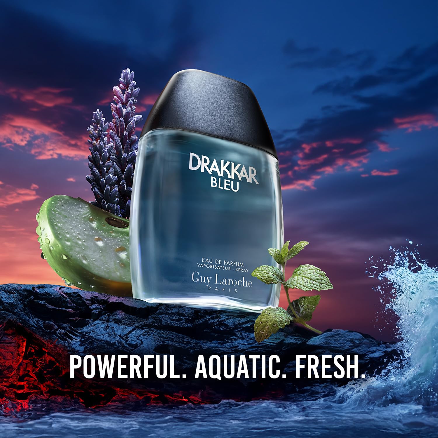 Guy Laroche Drakkar Bleu - Iconic Designer Fragrance - Powerful, Aquatic & Fresh Eau de Parfum - Aquatic Fougère - Long Lasting Mens Cologne - Day and Evening Scent 3.4 Fl Oz - Image 2