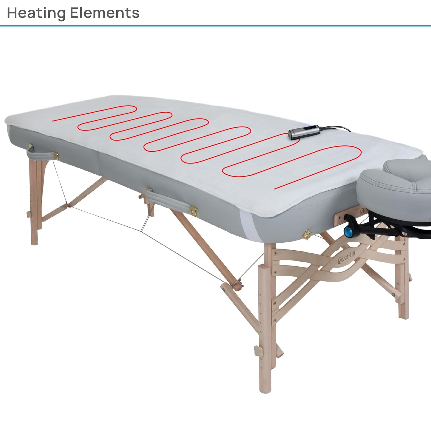 EARTHLITE Massage Table Warmer & Fleece Pad (2in1), ETL Certified, 3 Heat Settings, 13ft Cord/Heating Pad / 1 Year Replacement Guarantee - Image 2