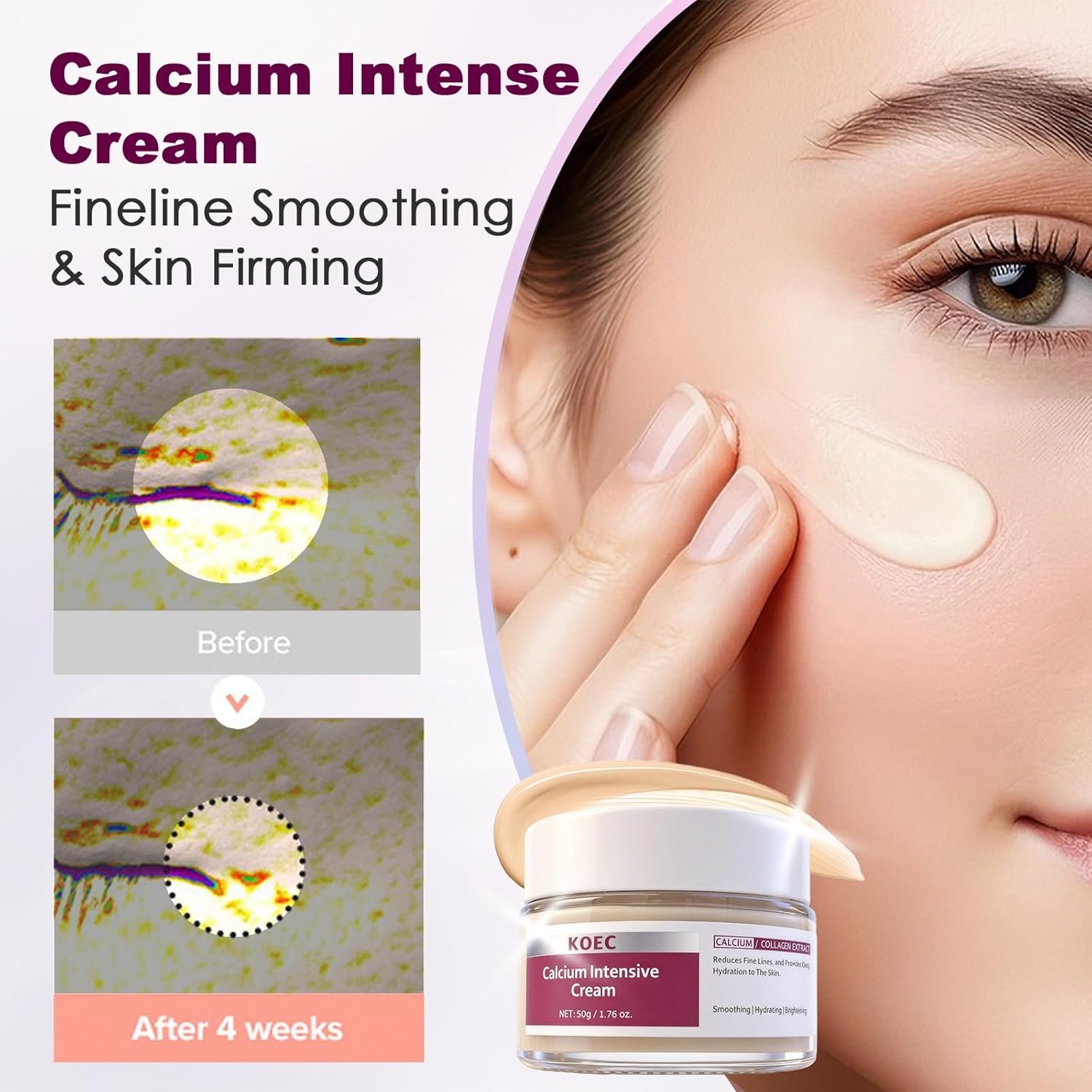 Calcium Daily Skincare Set, Calcium Volume Multi Balm Stick + Eye patch 60ea + Calcium Cream, Firming-Looking Skin & Under-eye hollow plumping, Targets Wrinkles, Fine lines Dark Circles & Puffiness - Image 6