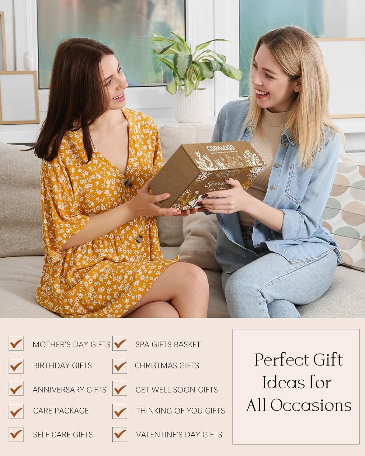 Natural Spa Gift Baskets - Mothers Day Gifts Natural Pampering Spa Set, Self-Care Get Well Soon Basket, Thank You Gifts, Unique 11pcs Gift Set for Women Wife Mom Her Birthday - Image 6