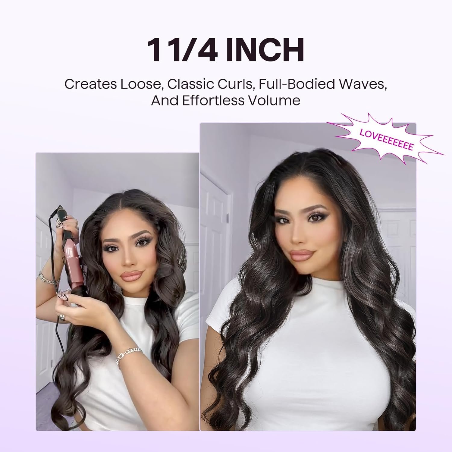 Wavytalk 3 in 1 Curling Wand Set, Multi Curl, Curling Iron Set with Heated Round Brush, Flat Iron Hair Straightener, 1 1/4 inch Curling Iron, Dual Voltage Hair Curler - Image 5