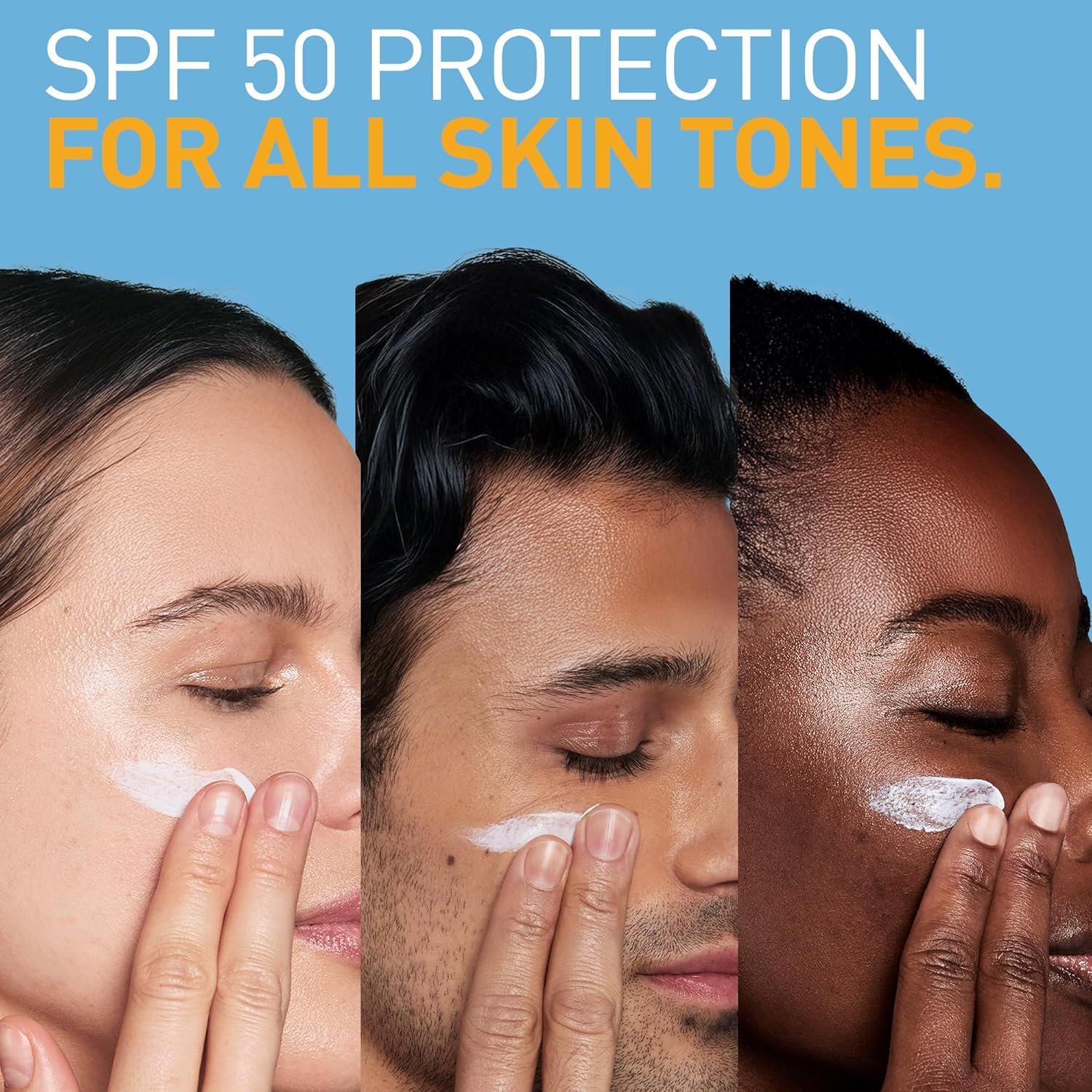 CeraVe AM Facial Moisturizing Lotion SPF 50, Face Moisturizer with SPF, Hyaluronic Acid, Niacinamide & Ceramides, Non-Greasy, Blends Seamlessly With No White Cast, Non Comedogenic Sunscreen, 3 Oz - Image 7