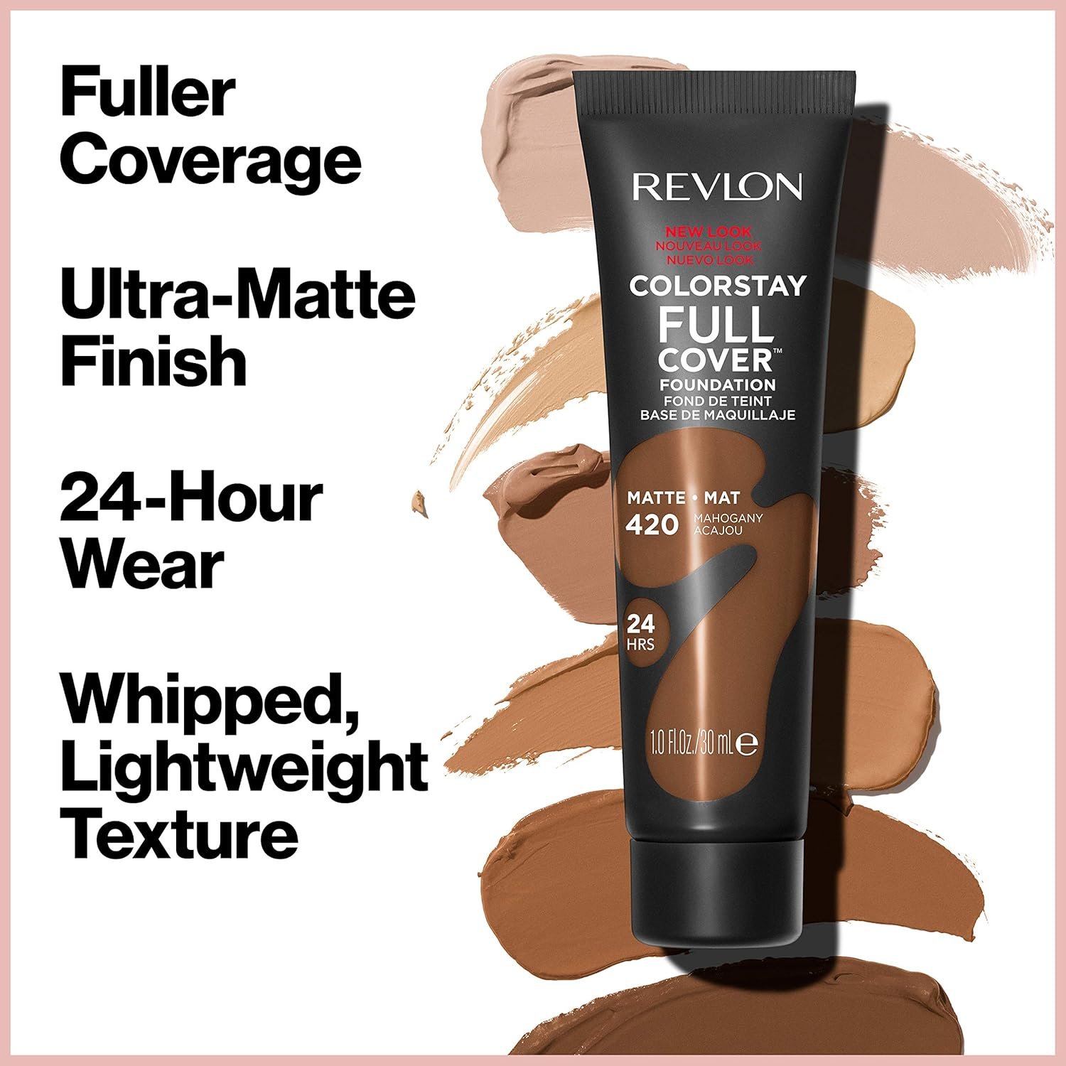Revlon ColorStay Full Cover Longwear Matte Foundation, Heat & Sweat Resistant Lightweight Face Makeup, Buff (150), 1.0 oz - Image 2