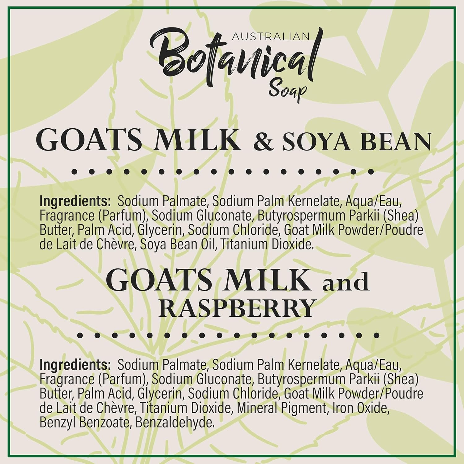 Australian Botanical Soap, Classic Goat Milk and Goat's Milk with Raspberry, 6.6 OZ, Triple Milled Bars made with Enriched with Organic Shea Butter, Pack of 8 - Image 9