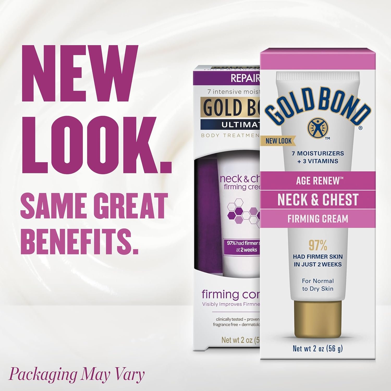 Gold Bond Age Renew Neck & Chest Firming Cream, 2 Oz, Hydrates, Renews, and Visibly Improves Firmness, Texture & Elasticity of Aging Skin, Non-Greasy, Dermatologist-Tested, Hypoallergenic, Unscented - Image 2