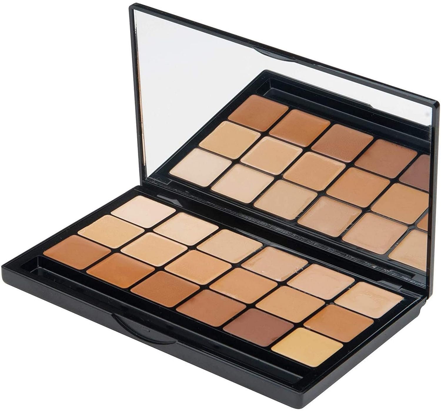 Graftobian Glamour Crème Ultra HD Foundation Super Palettes - Foundation Palette, Contour Makeup, Foundation for Professional Makeup Kit, Face Makeup for Full Coverage - Warm Color