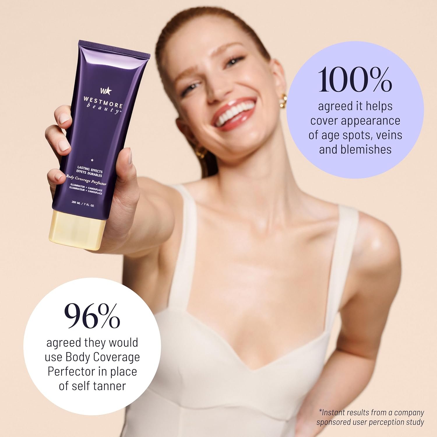 Westmore Beauty Body Coverage Perfector – Waterproof Leg & Body Makeup/Bronzer For Women - Best Tattoo Cover Up Makeup & Tattoo Concealer - 3.5 Oz Natural Radiance - Image 8