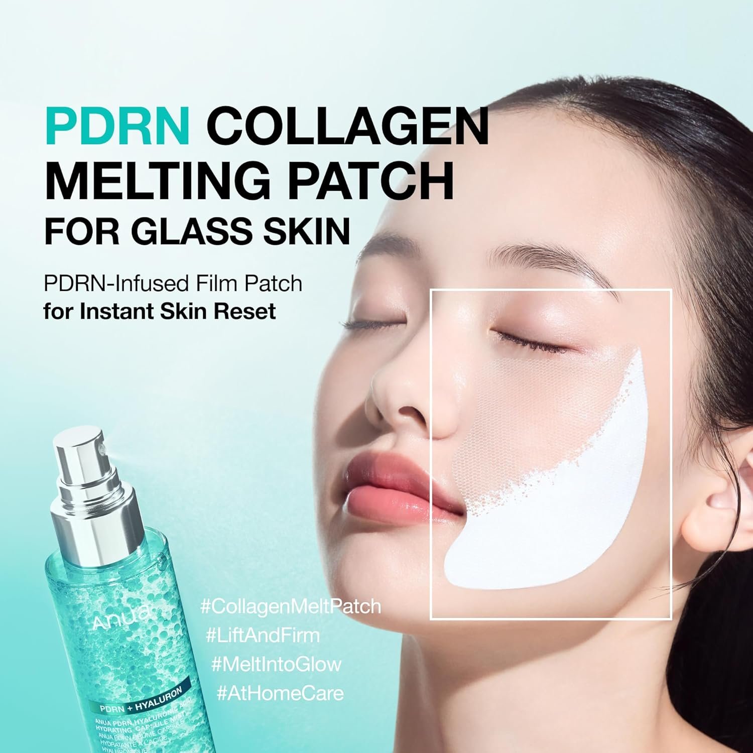 ANUA PDRN Collagen Glass Skin Trio, PDRN Salmon DNA Serum Spray, Collagen Patch Facial Fine Line & Cream, Complete Glow Routine, Face Mist with Special Patch Duo, Korean Skincare Set - Image 2