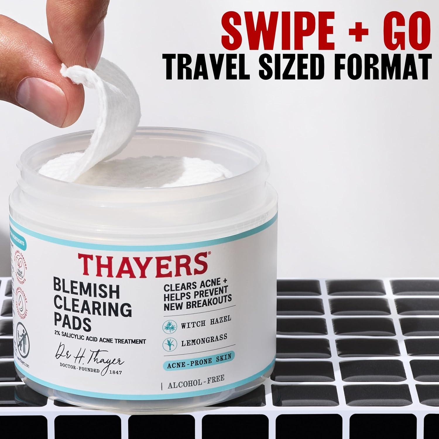 Thayers Blemish Clearing Acne Pads, Salicylic Acid Acne Treatment for Face, Pore Reducing, Exfoliating, and Soothing Skincare, Witch Hazel Toner Pads, 60 Ct - Image 9