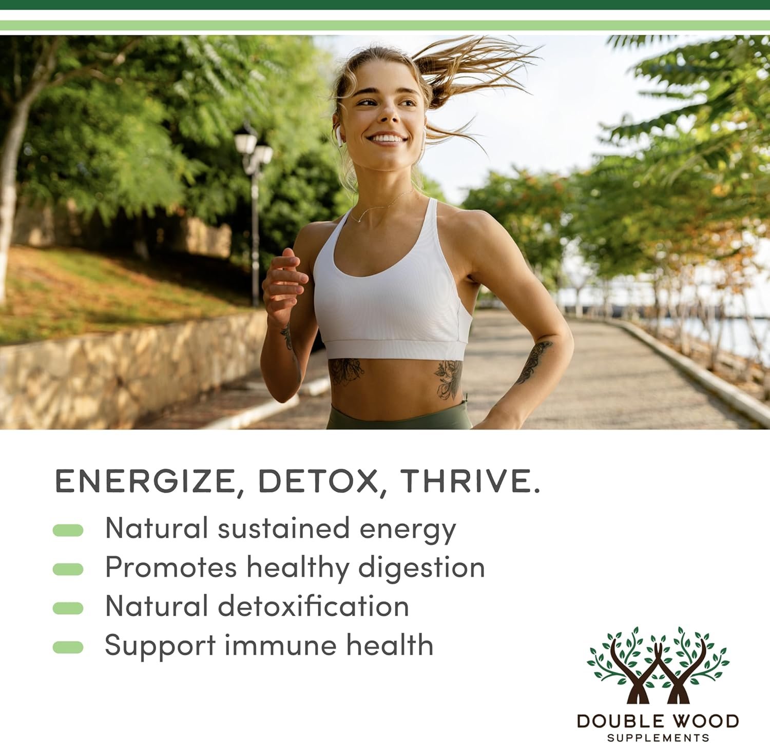 Chlorophyll Liquid Drops - for Digestion, Gut Health, Energy and Detox - Vegan Safe (Rich, Full Texture and Taste, Not Watered Down), 2oz Peppermint Flavored, by Double Wood - Image 4