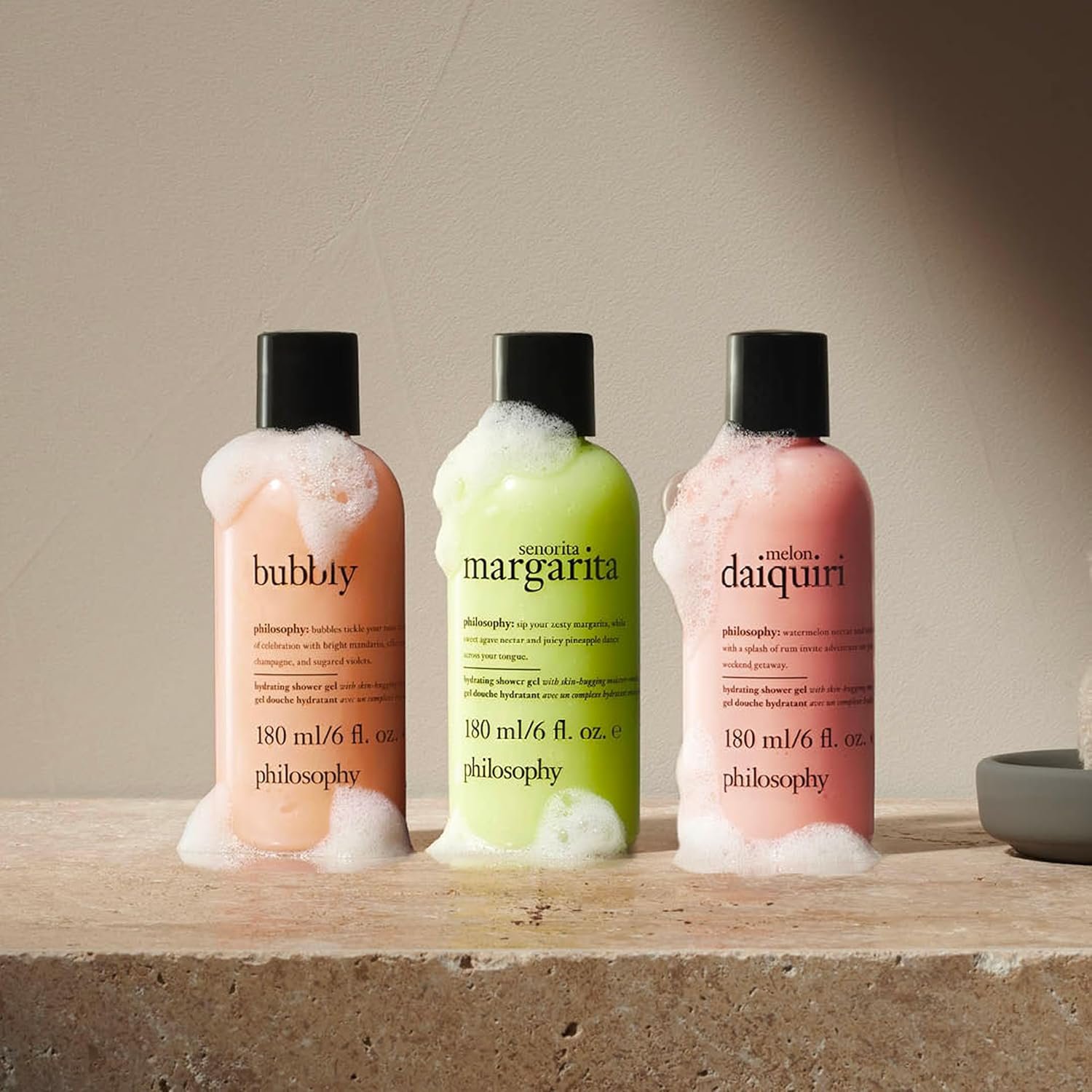 philosophy scent-sational hydrating bath & shower gels - efficiently cleanses, soothes & comforts dry skin - vegan & cruelty free formula - Image 4