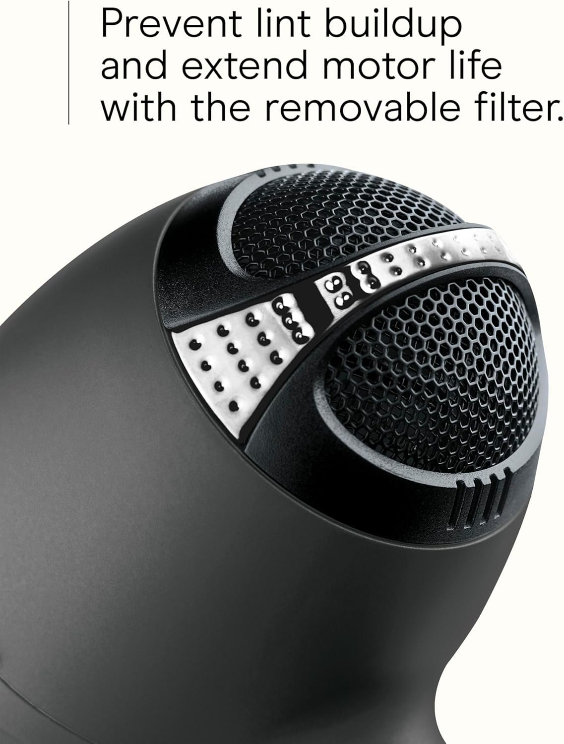 Infiniti PRO CONAIR Hair Dryer with Diffuser, Professional AC Motor, Tourmaline Ceramic Technology Blow Dryer, Includes Concentrator and Blowout Brush, Amazon Exclusive, Gray - Image 4