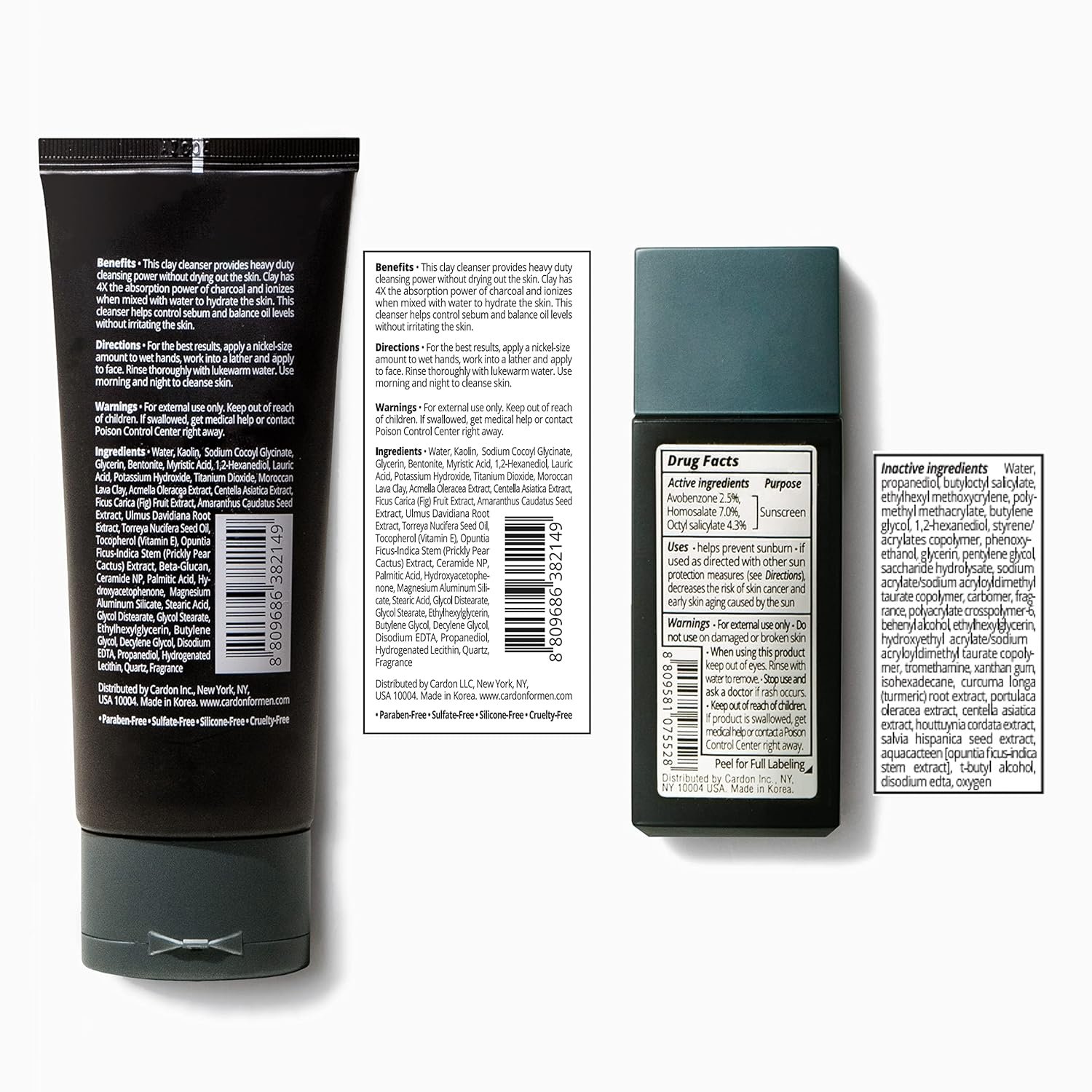 Cardon 4-Step Korean Skincare Gift Set for Men, Anti-Aging Korean Skincare Routine, Cactus-based, All Skin Types, Face Wash, Face Moisturizer with Sunscreen, SPF 30, Night Lotion, Eye Cream (4 CT) - Image 9