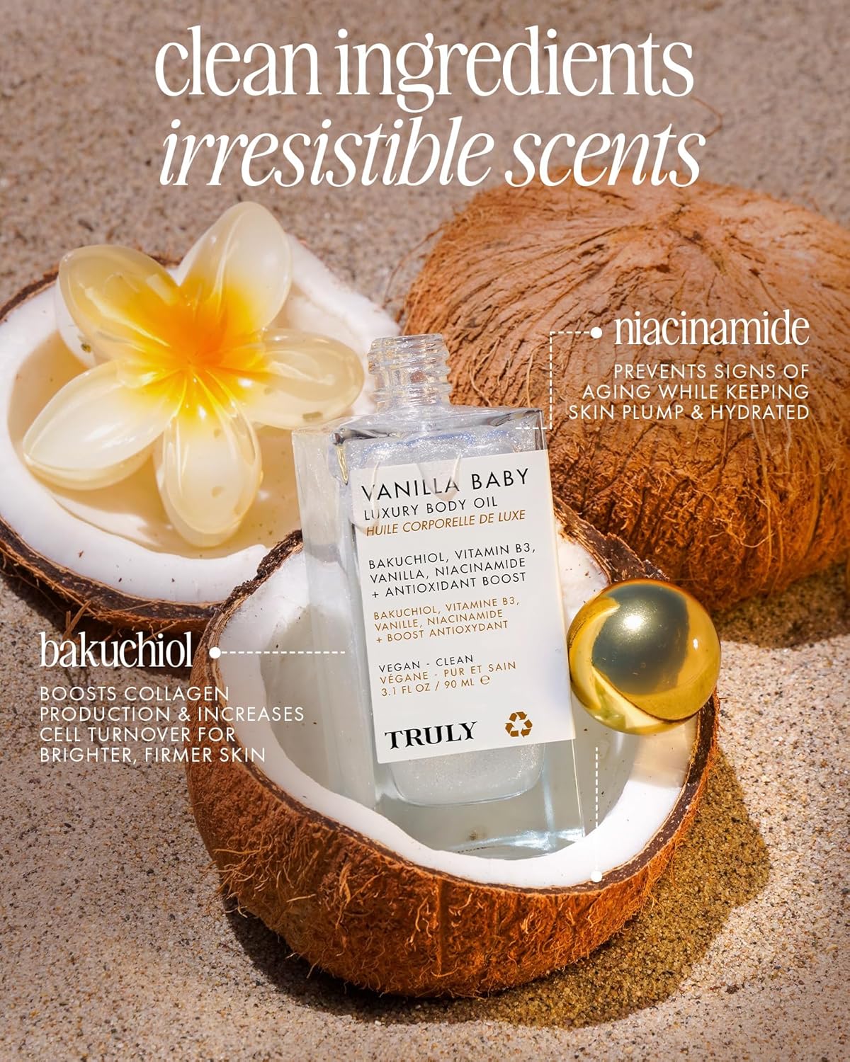 Truly Beauty Luxury Body Oil | Hydrating & Illuminating with Natural Shimmer | For Smooth, Glowing Skin and Long-Lasting Fragrance - Image 3