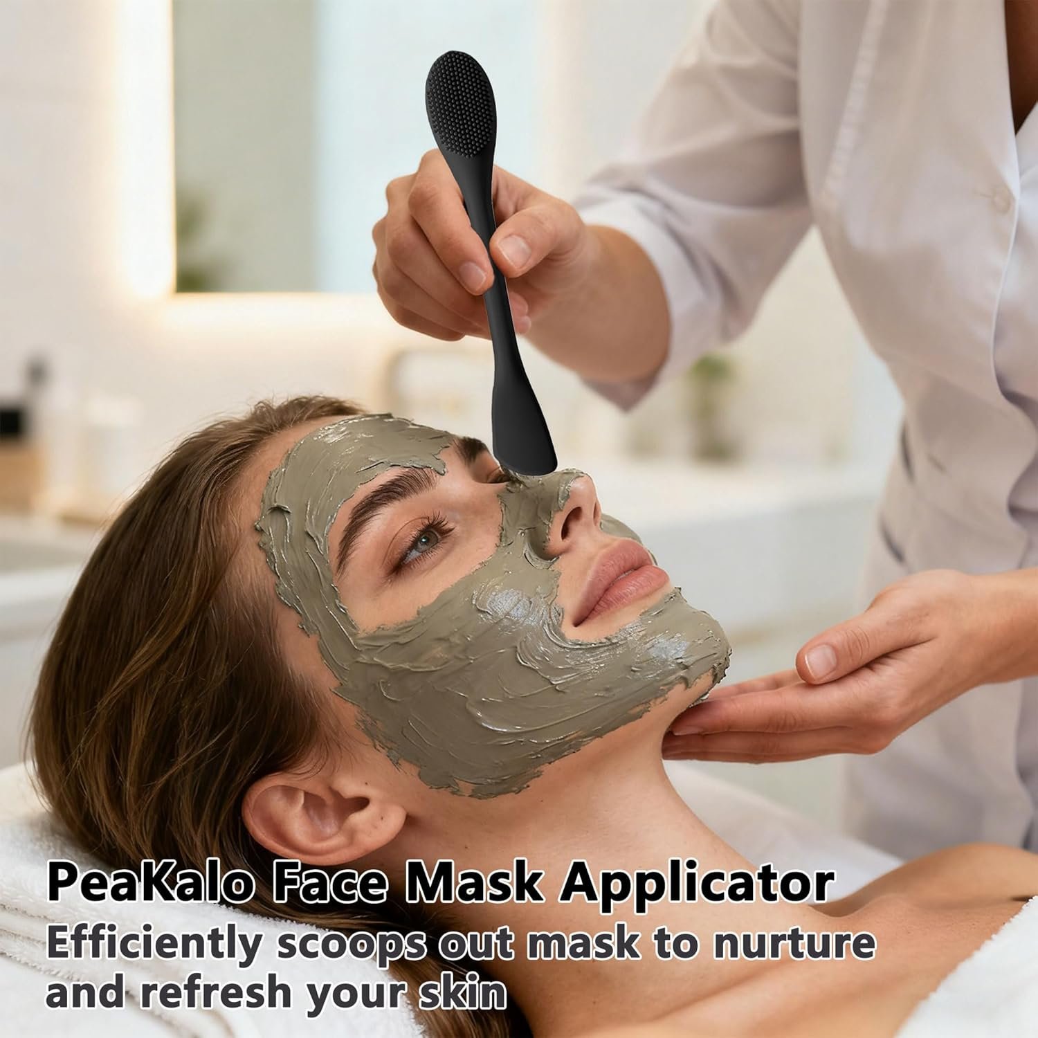 Silicone Face Scrubber Black Head Remover for Face- Appliances for Removing Make-up for Deep Cleansing Blackhead Remover Tools Face Spatula Makeup Removal Washing Brushes Pore Cleaner (Black) - Image 8