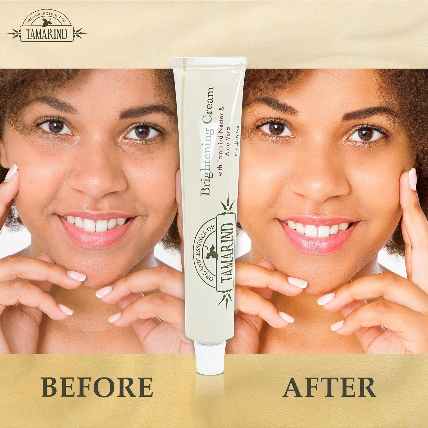 Organic Extract of Tamarind, Skin Brightening Cream - 1.7 fl oz / 50 ml - Dark Spot Cream for Hands, Knuckles, Body, Face, Underarm, Intimate Areas, with Glycering, for Men and Women - Image 6