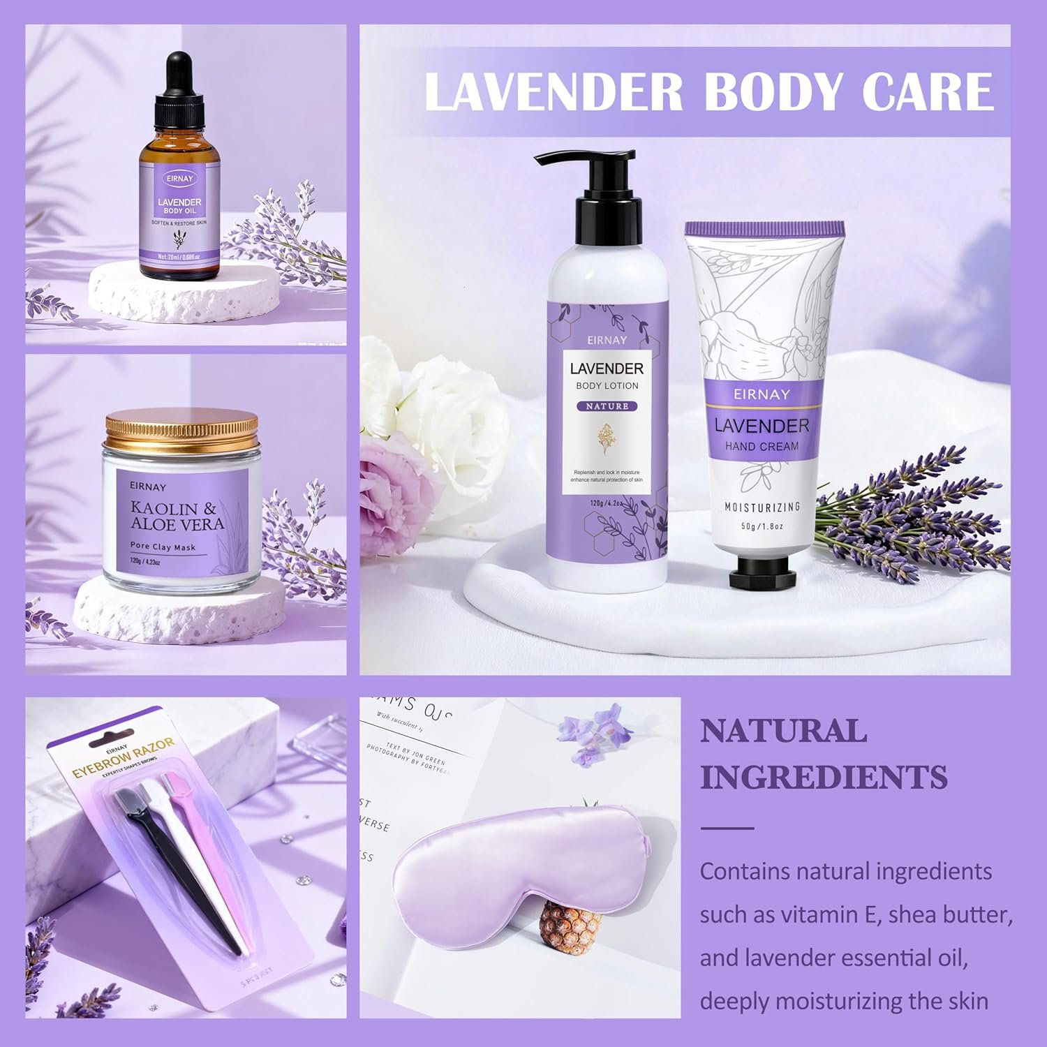 Mothers Day Gifts for Women, Spa Gifts Basket for Women, 21pcs Lavender Bath and Body Gift Basket, Self Care Gifts, Facial Skin Care Set, Birthday Gifts for Mom, Wife, Girlfriend, Sister - Image 4