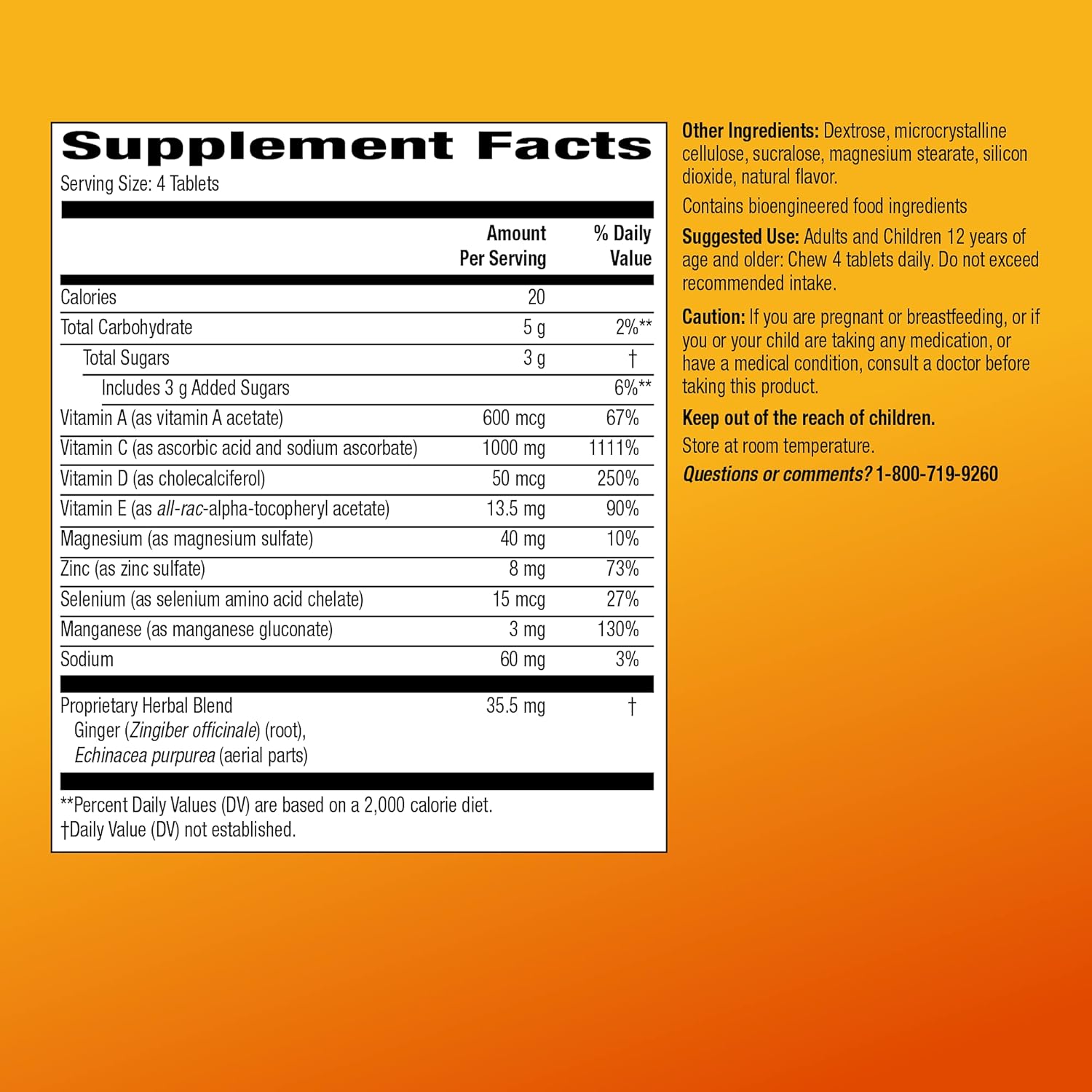Amazon Basic Care - Chewable Tablets, Immune Support Citrus Chew Tablets, 116 Count - Image 5