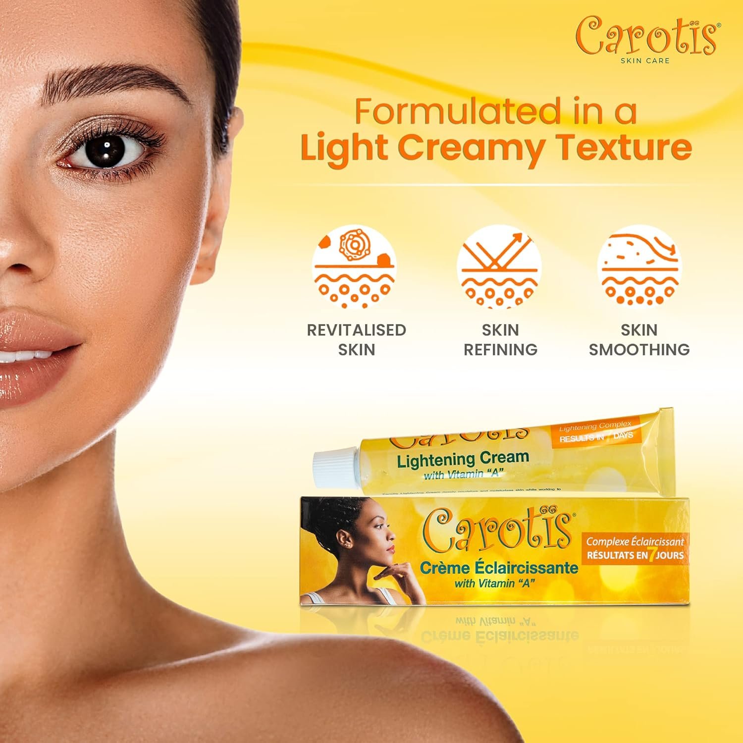 CAROTÏS Skin Brightening Cream - 1 fl oz / 30 ml - Brightening Cream For Face, Body, Hands, Elbows, Knuckles - Image 5