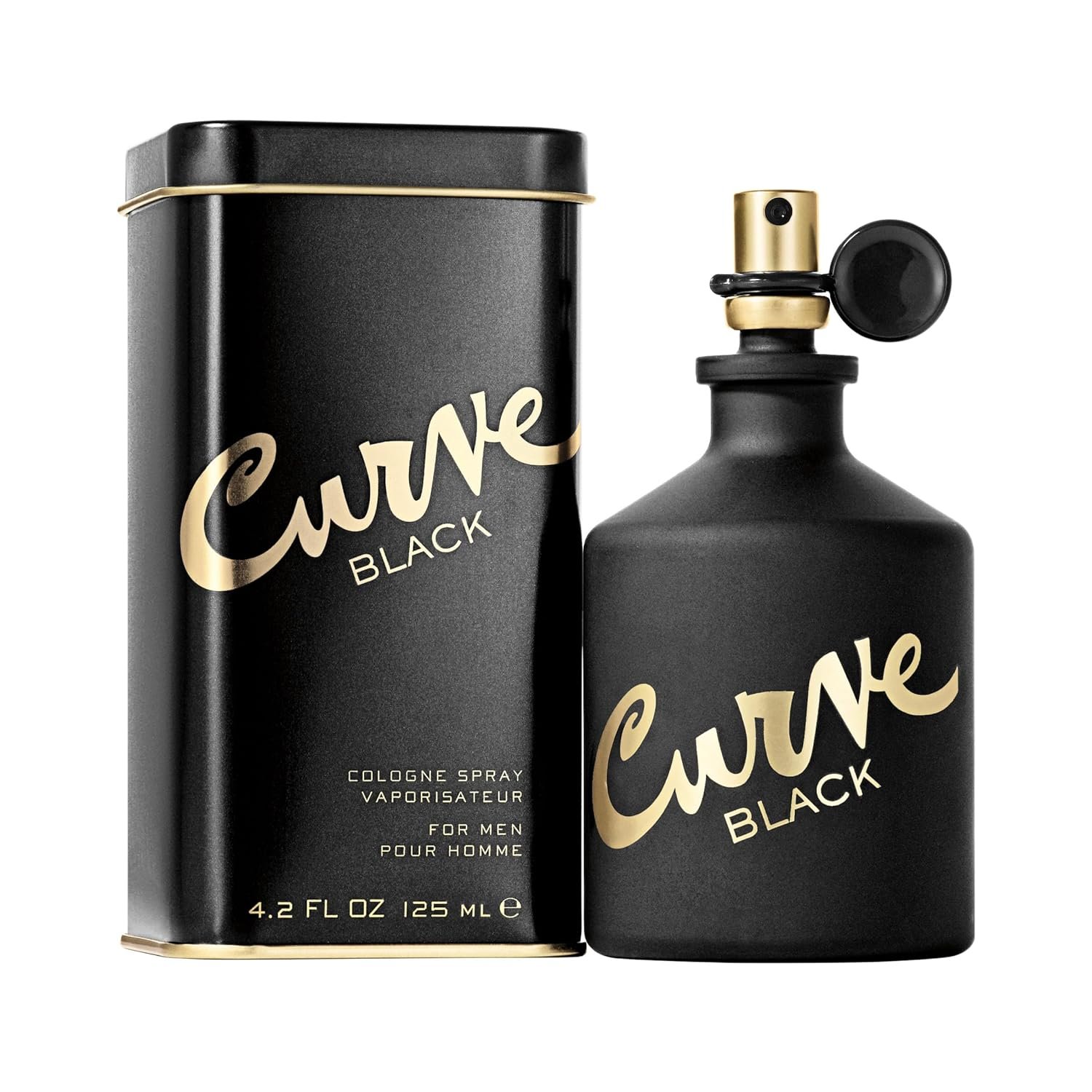 Curve Black Men's Cologne Fragrance Spray, Casual Day or Night Scent, 4.2 fl oz