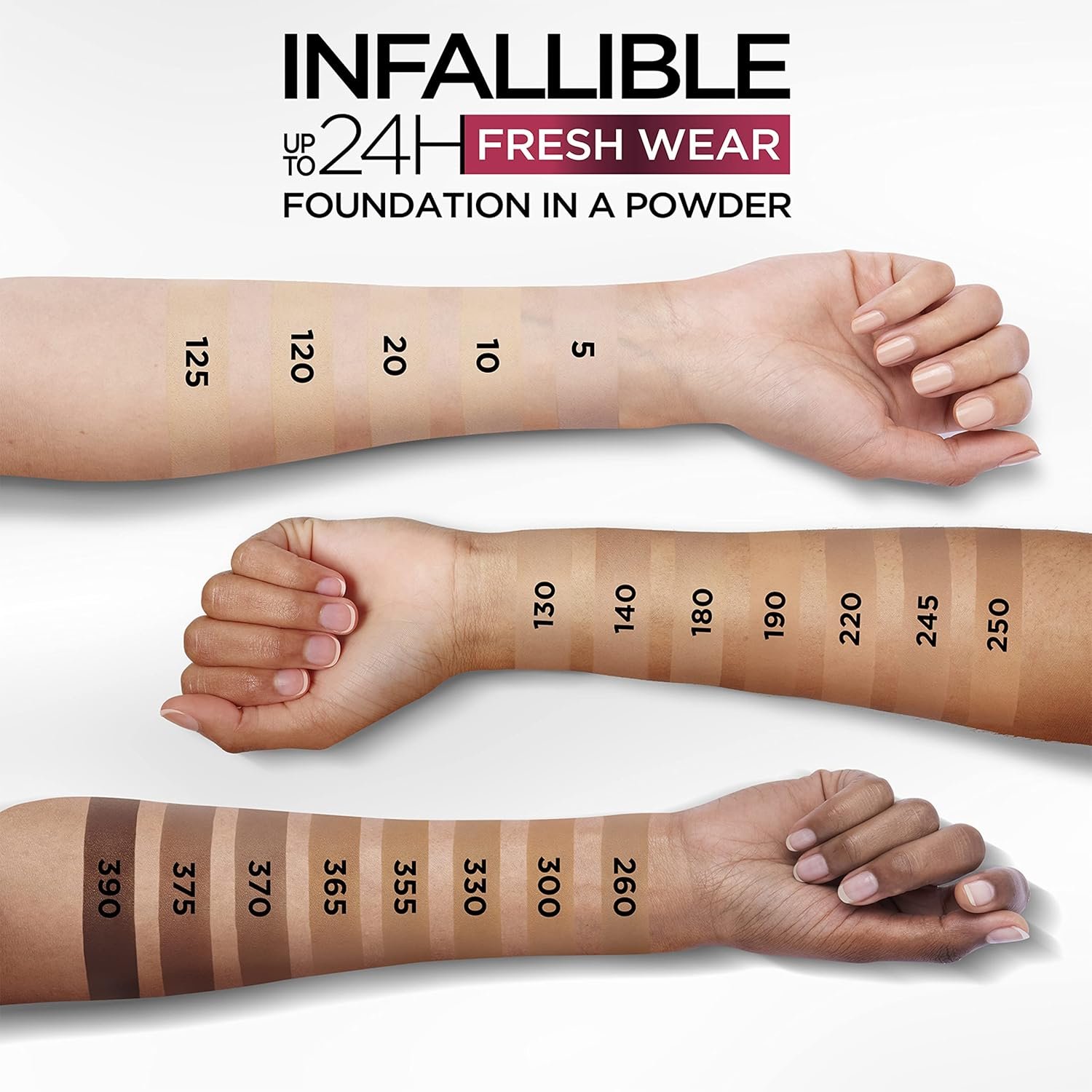 L'Oreal Paris Makeup Infallible Fresh Wear Foundation in a Powder, Up to 24H Wear, Waterproof, Ivory Buff, 0.31 oz. (Packaging May Vary) - Image 8