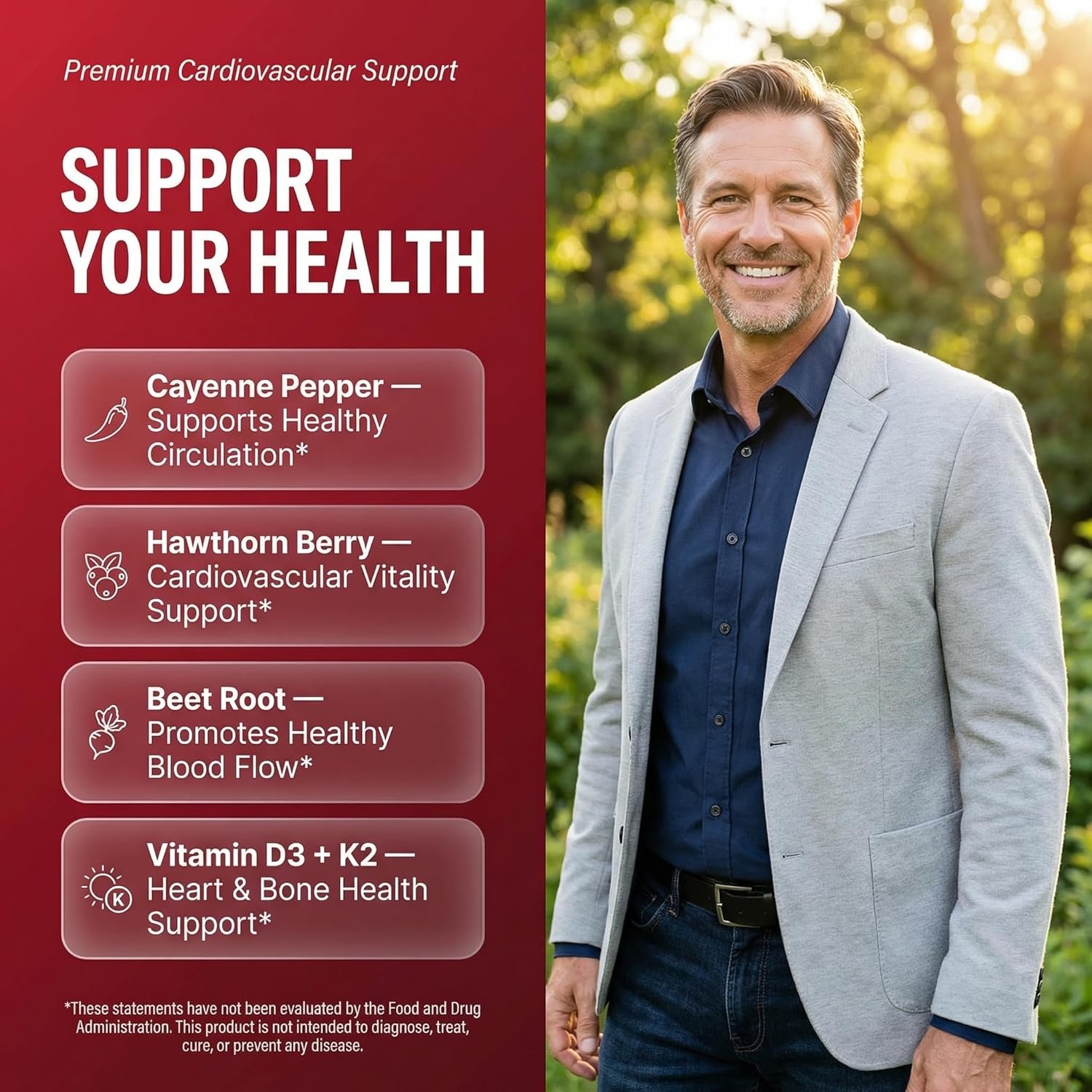 Clean Nutra Cayenne Pepper Drops Supplement Liquid + Hawthorn Berry, Vitamin D3 K2 Beet Root Powder, Ceylon Cinnamon, Turmeric Curcumin, Organic Panax Ginseng, Berberine Extract 1 Pack - Image 2