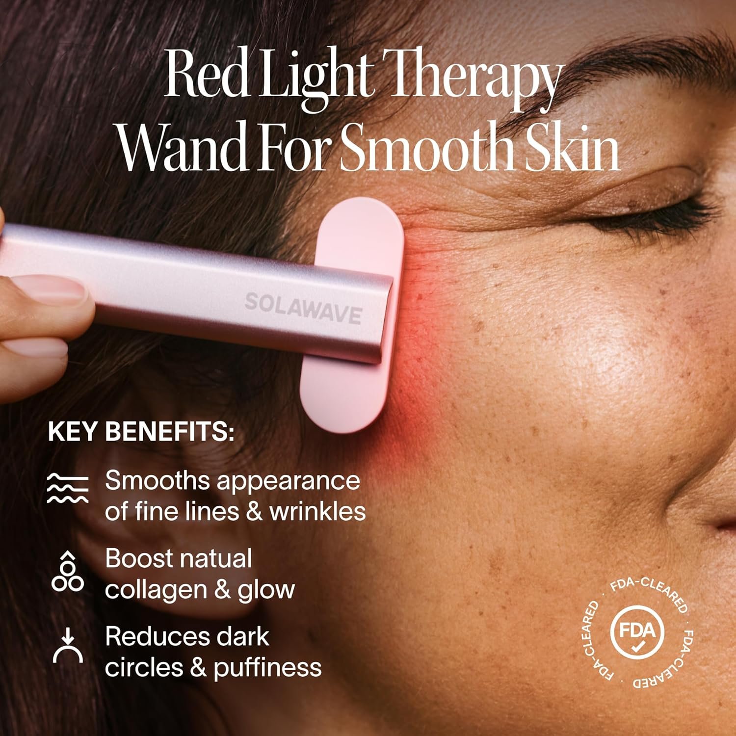 Solawave 4-in-1 Red Light Therapy Wand for Face & Neck | Beauty Device with Galvanic Current, Massager & Warmth | Anti-Aging, Wrinkle Reduction, Skin Tightening, Depuffing & Rejuvenation (Rose Gold) - Image 2