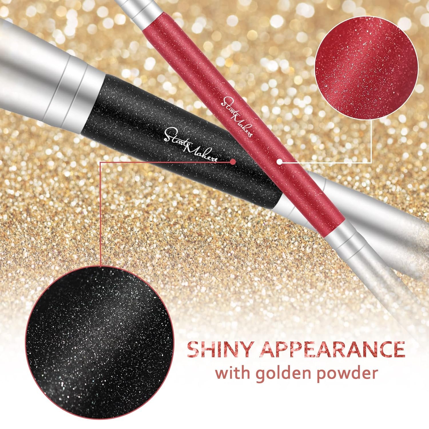 Makeup Brushes Dual-ended Foundation Brush - START MAKERS 2-in-1 Concealer Brush Face Eyebrow Eyeshadow Brush for Liquid, Powder, Buffing, Blending, Contouring Foundation Make Up Brushes(2Pcs) - Image 4