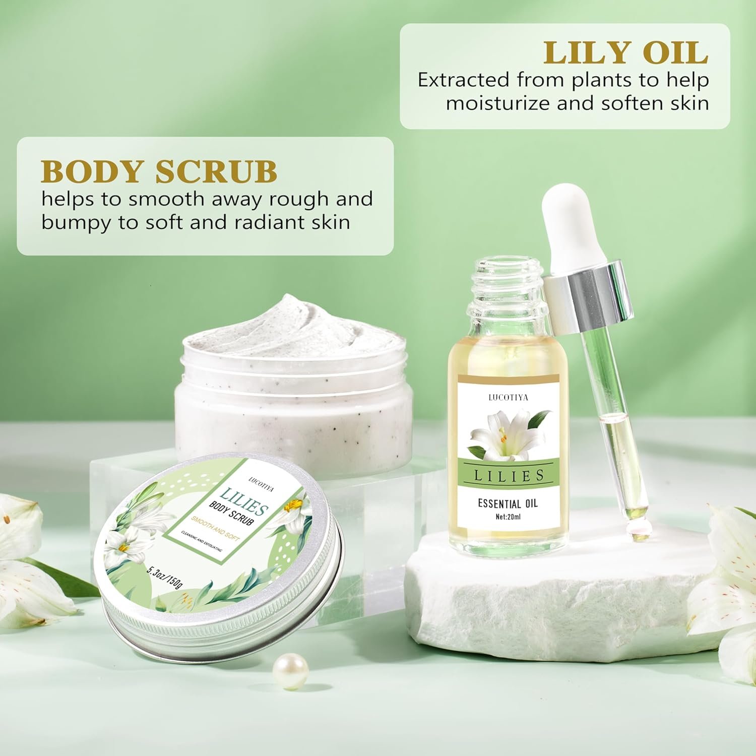Gifts for Women, Birthday Gifts for Women, Lilies Self Care Set,Christmas Mothers Day Relaxing Spa Basket for Mom, Grandma, Girlfriend, Sister, Friends - Image 3