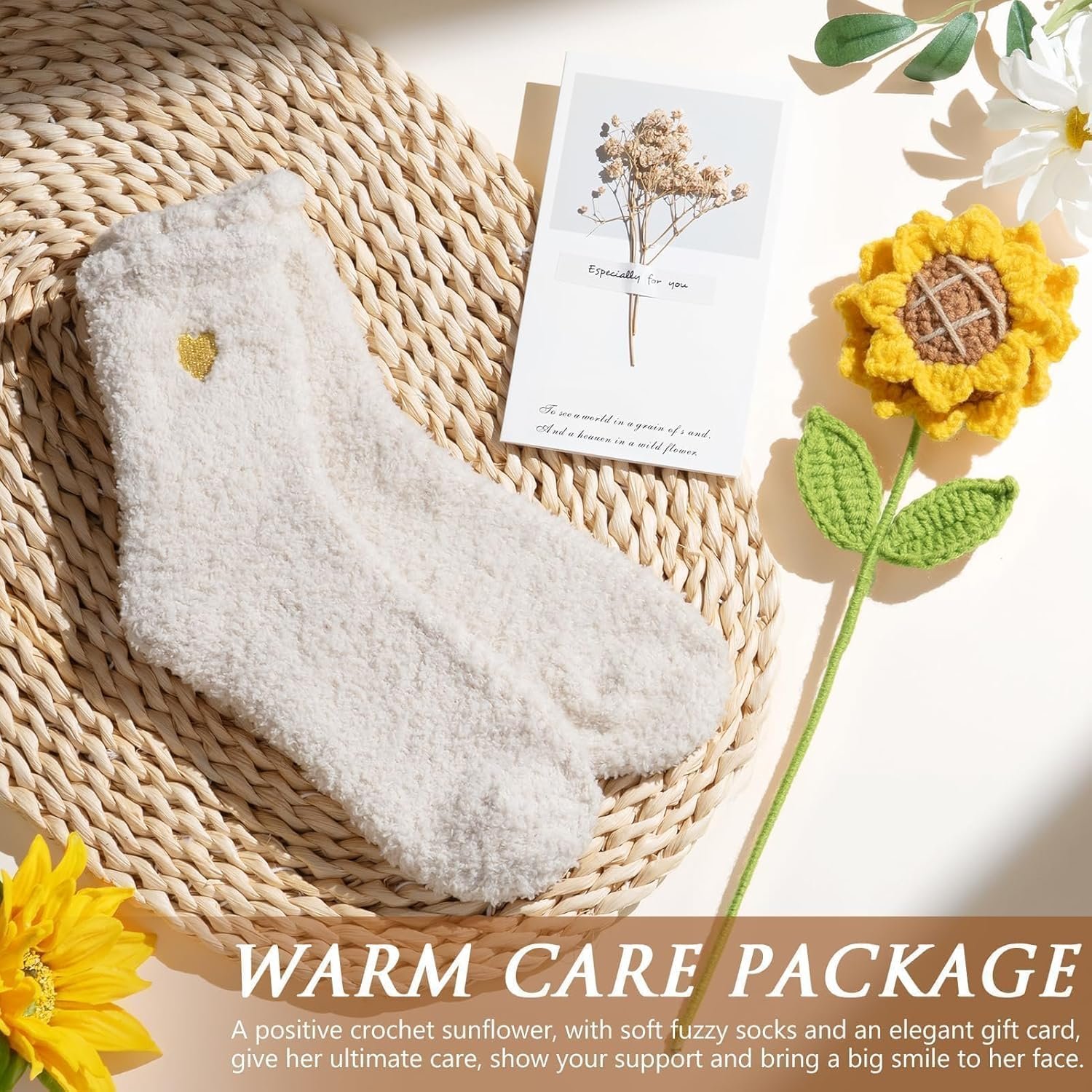 Birthday Gifts for Women Self Care Get Well Soon Gift Baskets, Spa Care Package Thinking of You Gifts, Sending Sunshine Box Unique Christmas Sunflower Gift for Women Mom Her Best Friends Sister Wife - Image 8