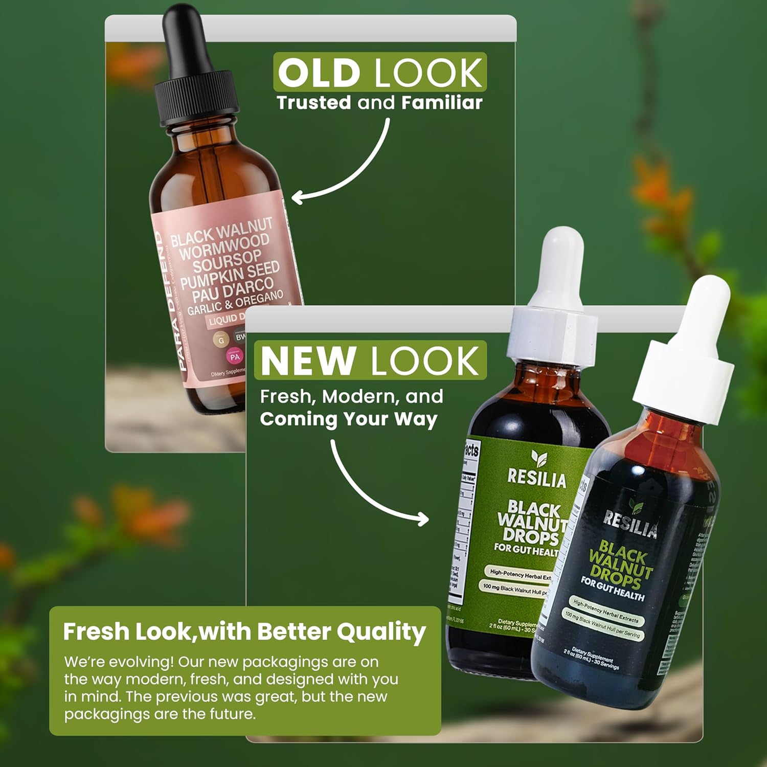Resilia Herbal Cleanse Liquid Drops – Black Walnut & Wormwood Extract with Pumpkin Seed, Garlic & Turmeric – Alcohol-Free Vegan Tincture for Digestive & Daily Wellness Support, 2 fl oz - Image 8