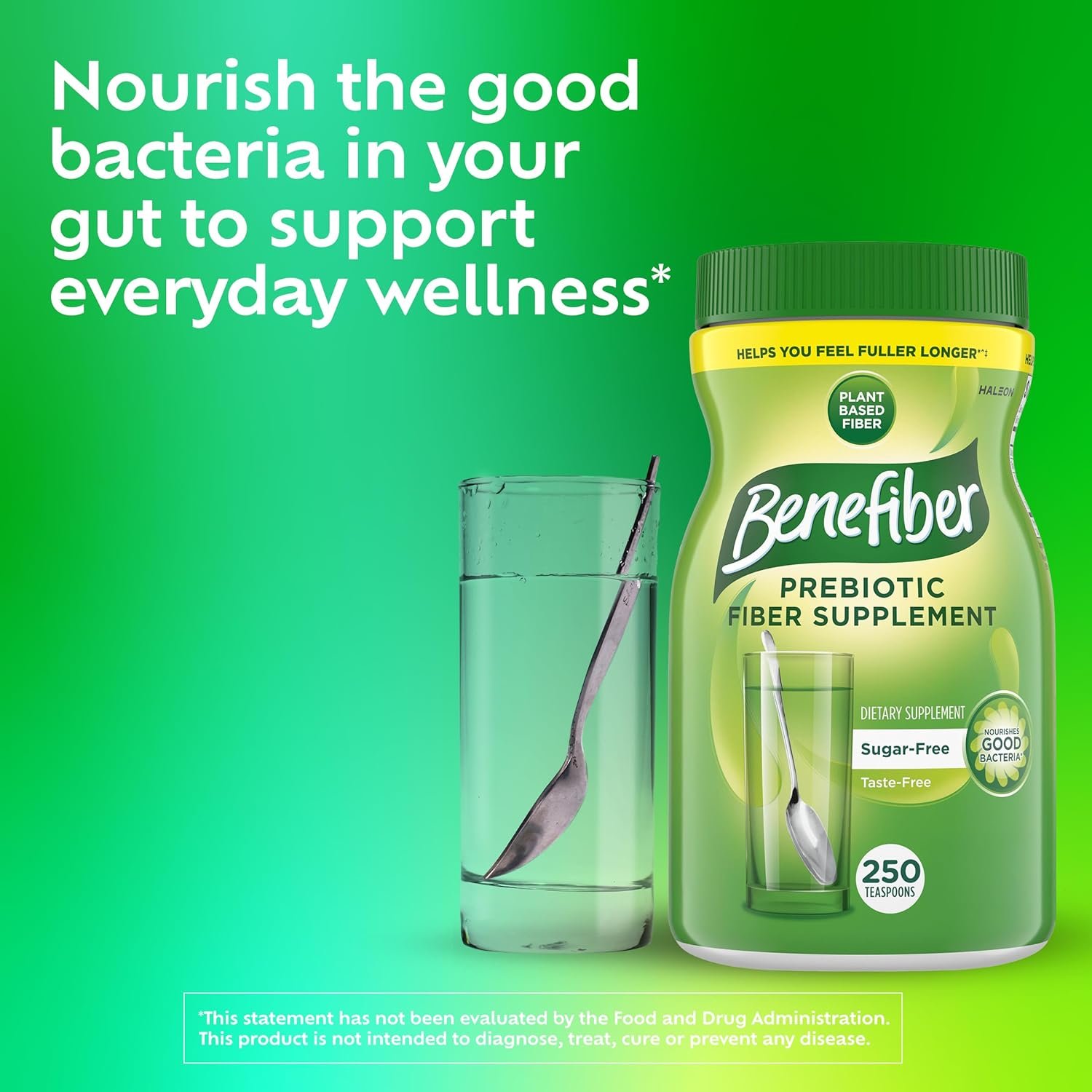 Benefiber Daily Prebiotic GLP-1 Friendly Fiber Supplement Powder for Digestive Health, Unflavored - 250 Teaspoons (17.6 Ounces) - Image 13