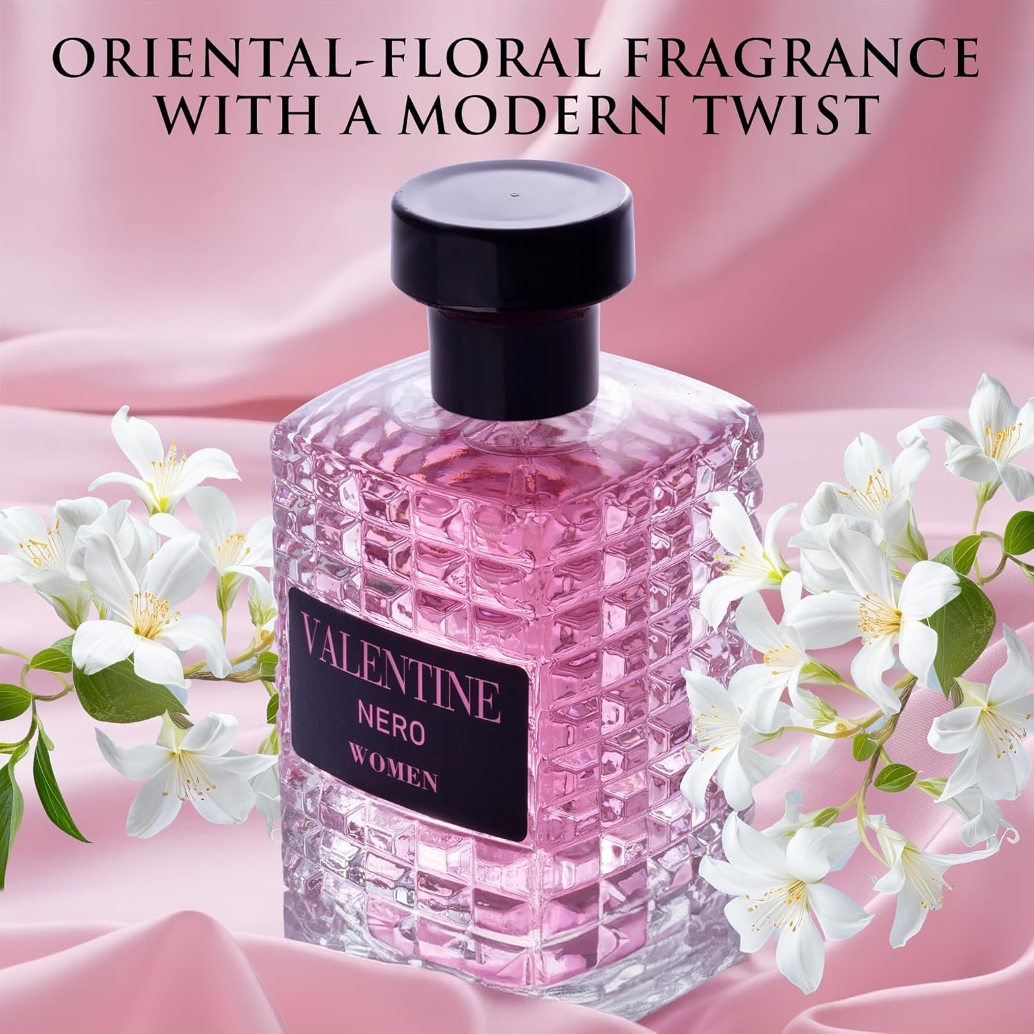 URBAN COLLECTION Valentine for Women Eau De Parfum - Amber Floral Jasmine, Bourbon Vanilla & Woods Oriental-Floral Fragrance with a Modern Twist Elegant 100ml Bottle Packed in Paper Box - Image 3