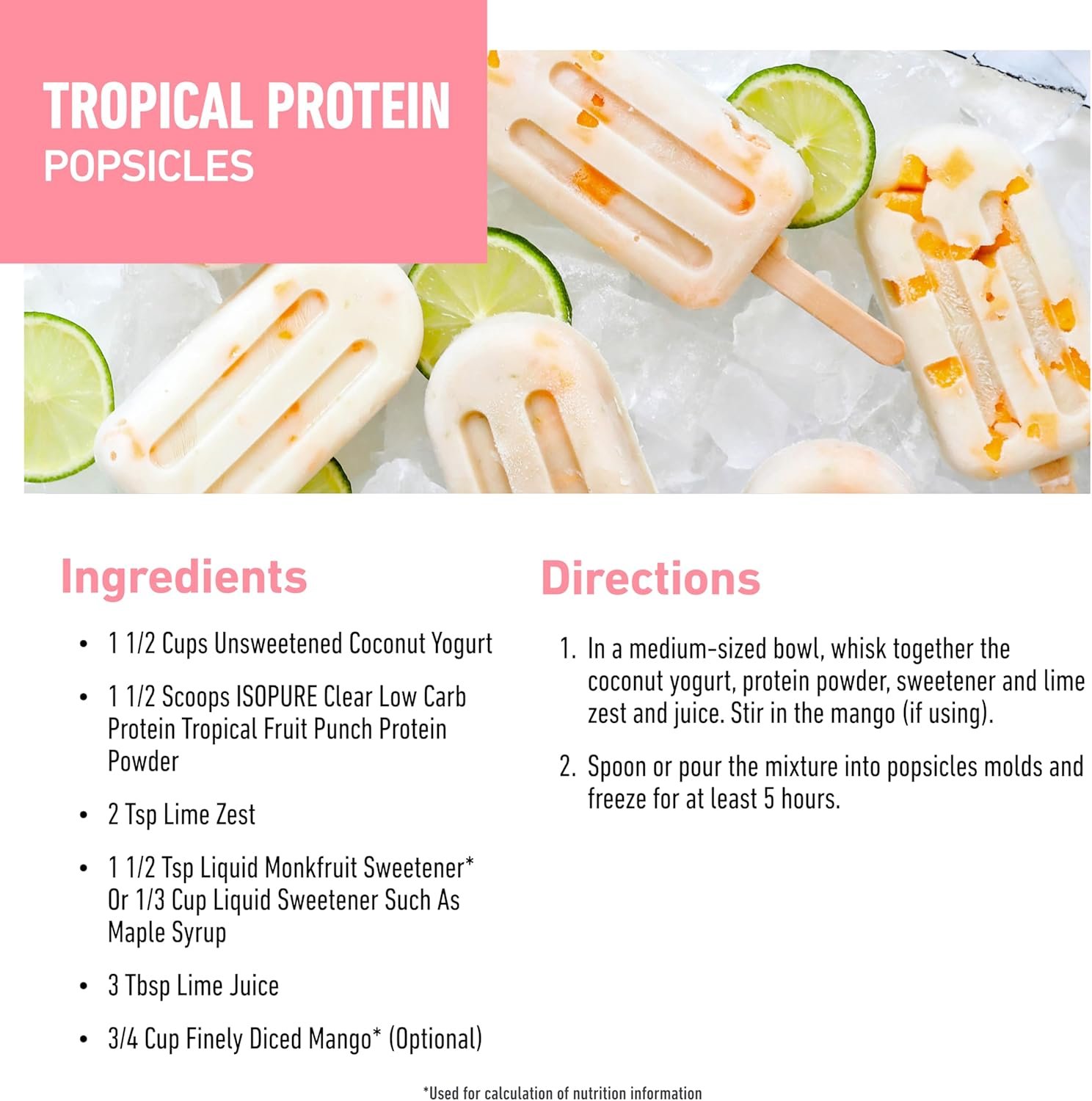 Isopure Clear Whey Isolate Protein Powder, Lactose Free, Gluten Free, Naturally Flavored, Tropical Punch, 20g Protein Per Serving, 14.1 Oz, 16 Servings (Packaging May Vary) - Image 5