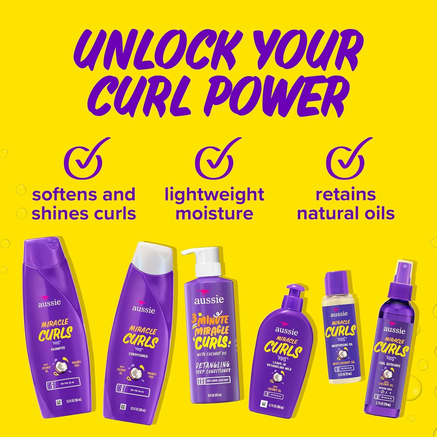 Miracle Curls: Shampoo, Conditioner, Deep Conditioner, Refresher Gel, Detangling Milk, Oil Treatment 6-Piece Set - Image 2