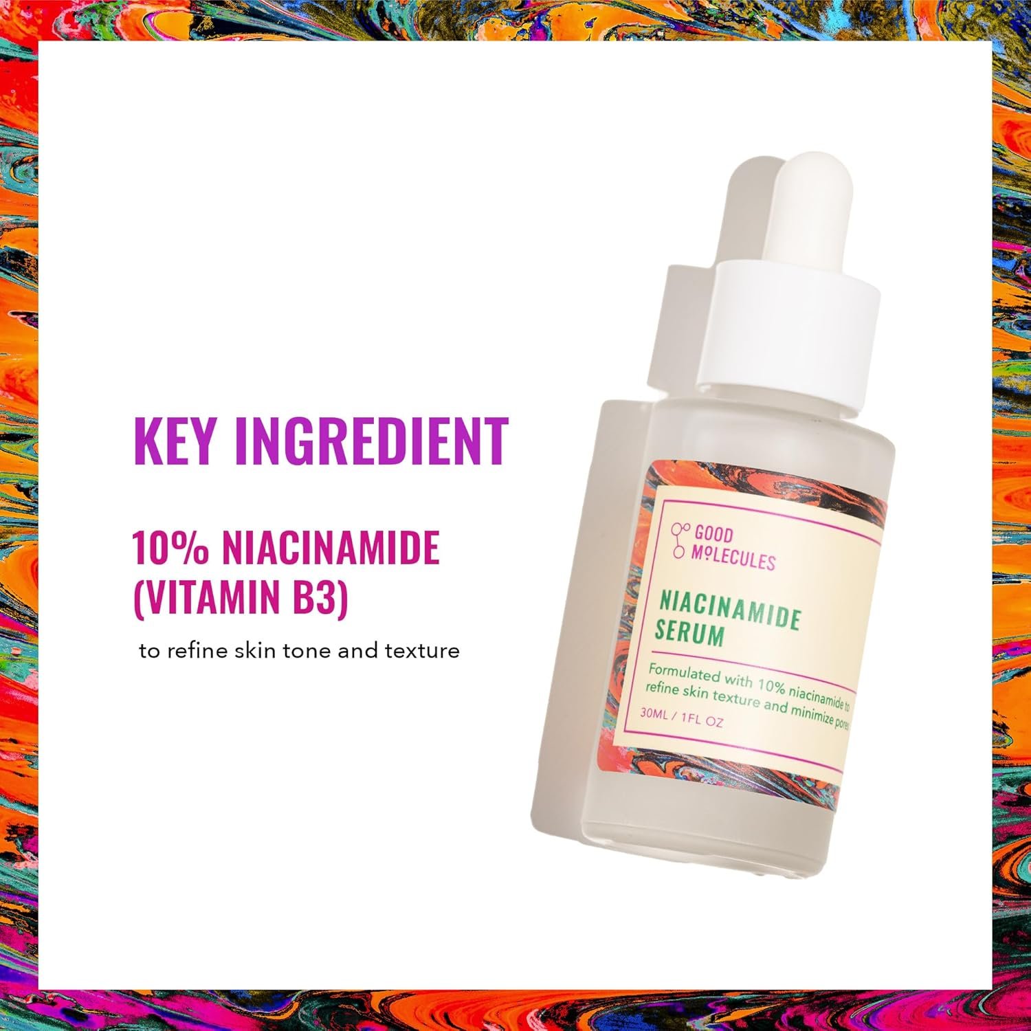 Good Molecules Niacinamide Serum - 10% Niacinamide to Target Blemishes, Nourishment, and Skin Tone - Ultra Hydrating Serum and Brightening Skin Care for Face - Image 3