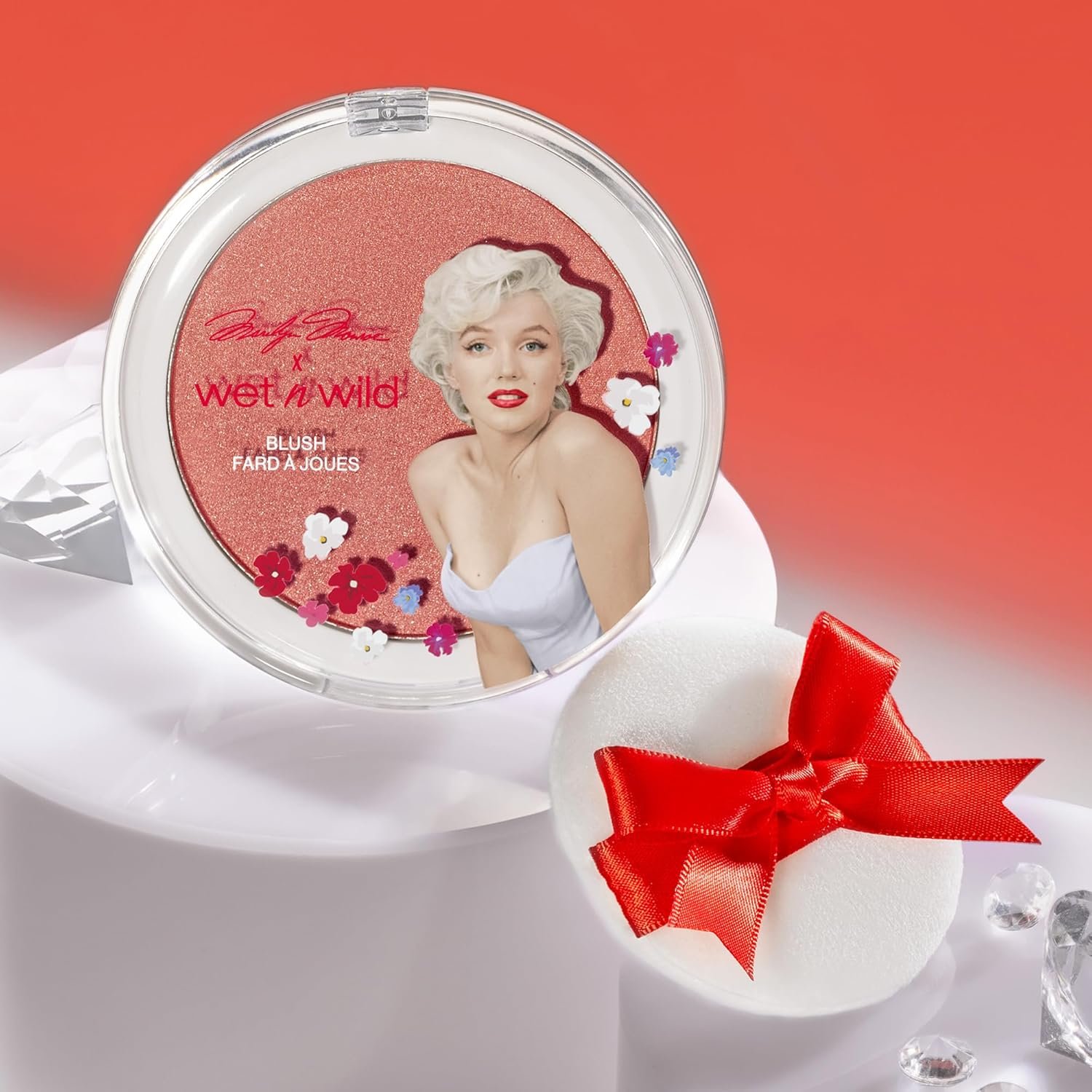 wet n wild Marilyn Monroe Collection Icon Blush – Velvety Pearlescent Powder Blush, Buildable & Blendable Formula Infused with Vitamin E, Includes Sponge Applicator, Cruelty-Free – Rose - Image 4